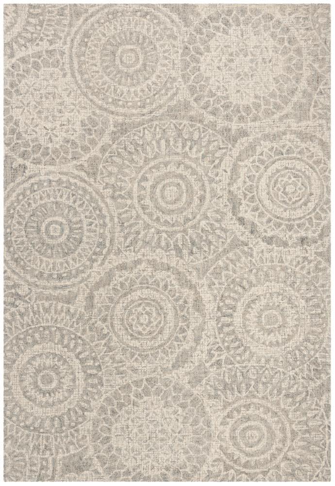 Abstract ABT205 Handmade Indoor Area Rug - Ivory/Grey - 5'x8' - Safavieh