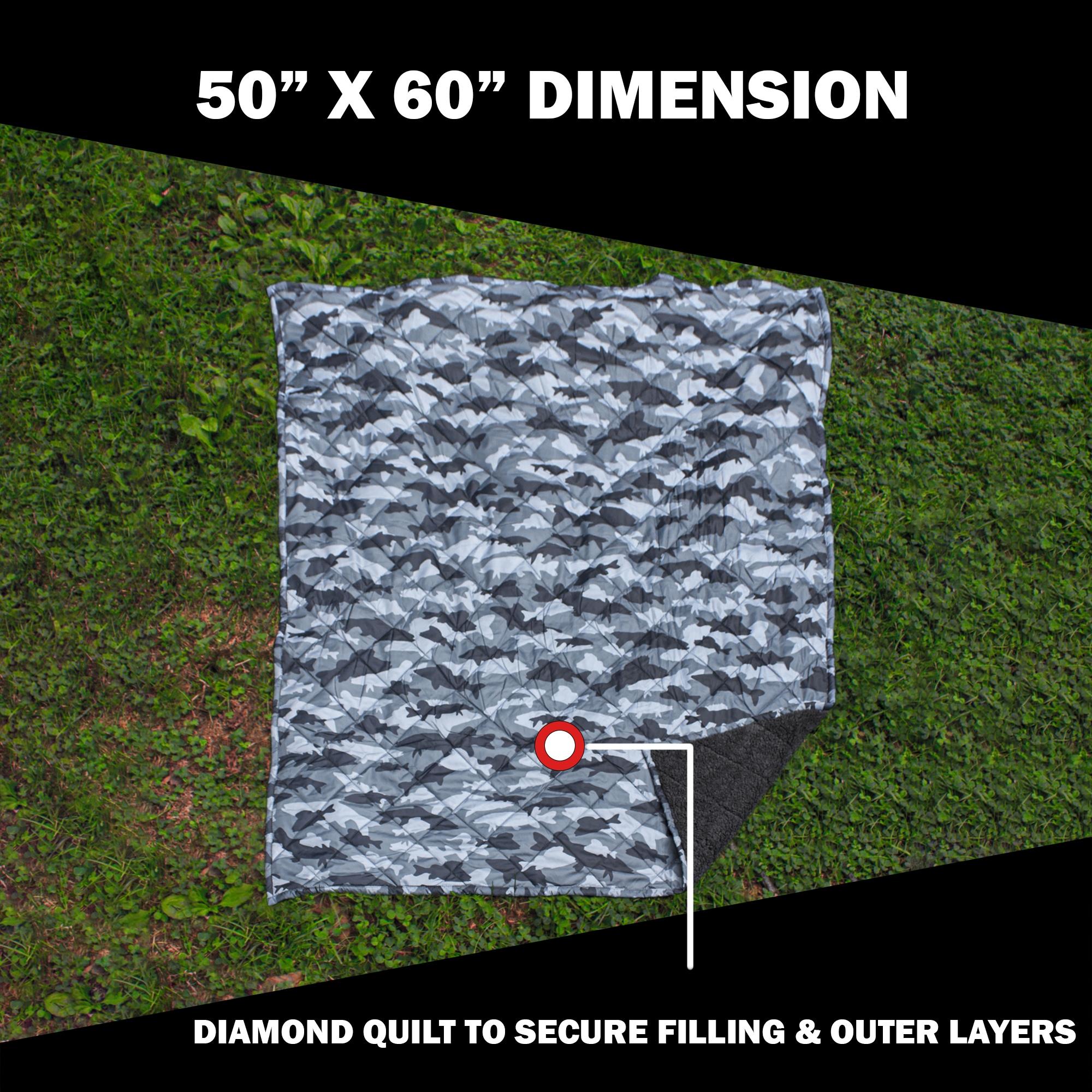 Coleman Coleman Reversible Water Resistant Nylon and Sherpa Diamond Quilted Indoor/Outdoor Throw/Picnic Blanket