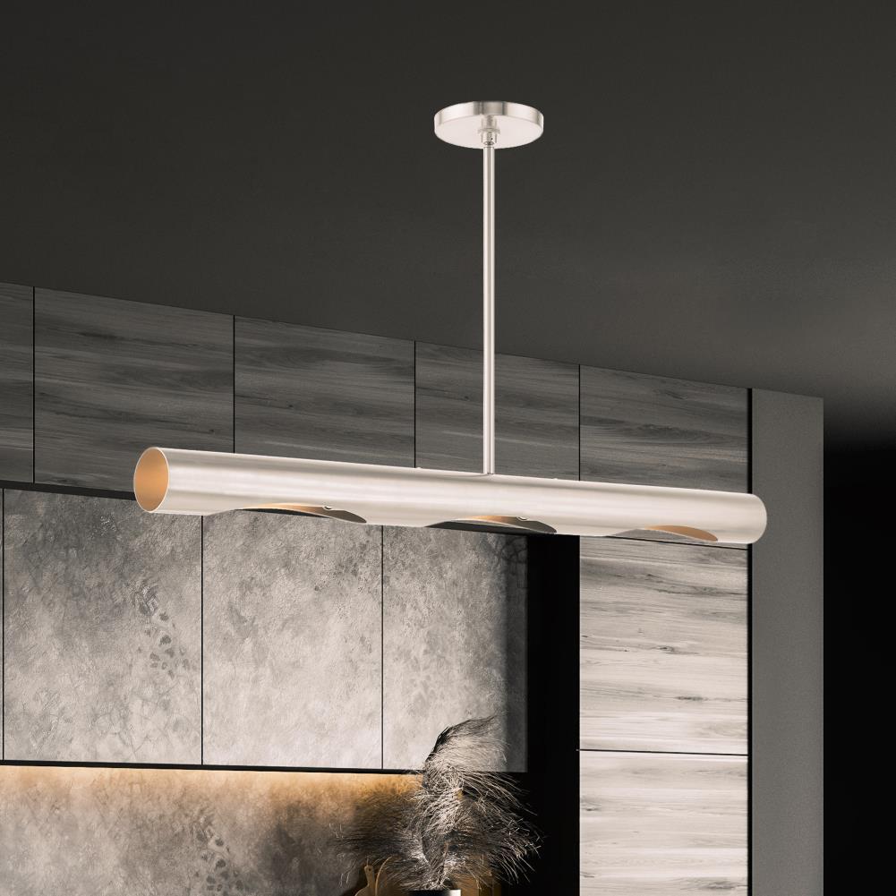 Livex Lighting Novato 3 - Light Chandelier in  Brushed Nickel