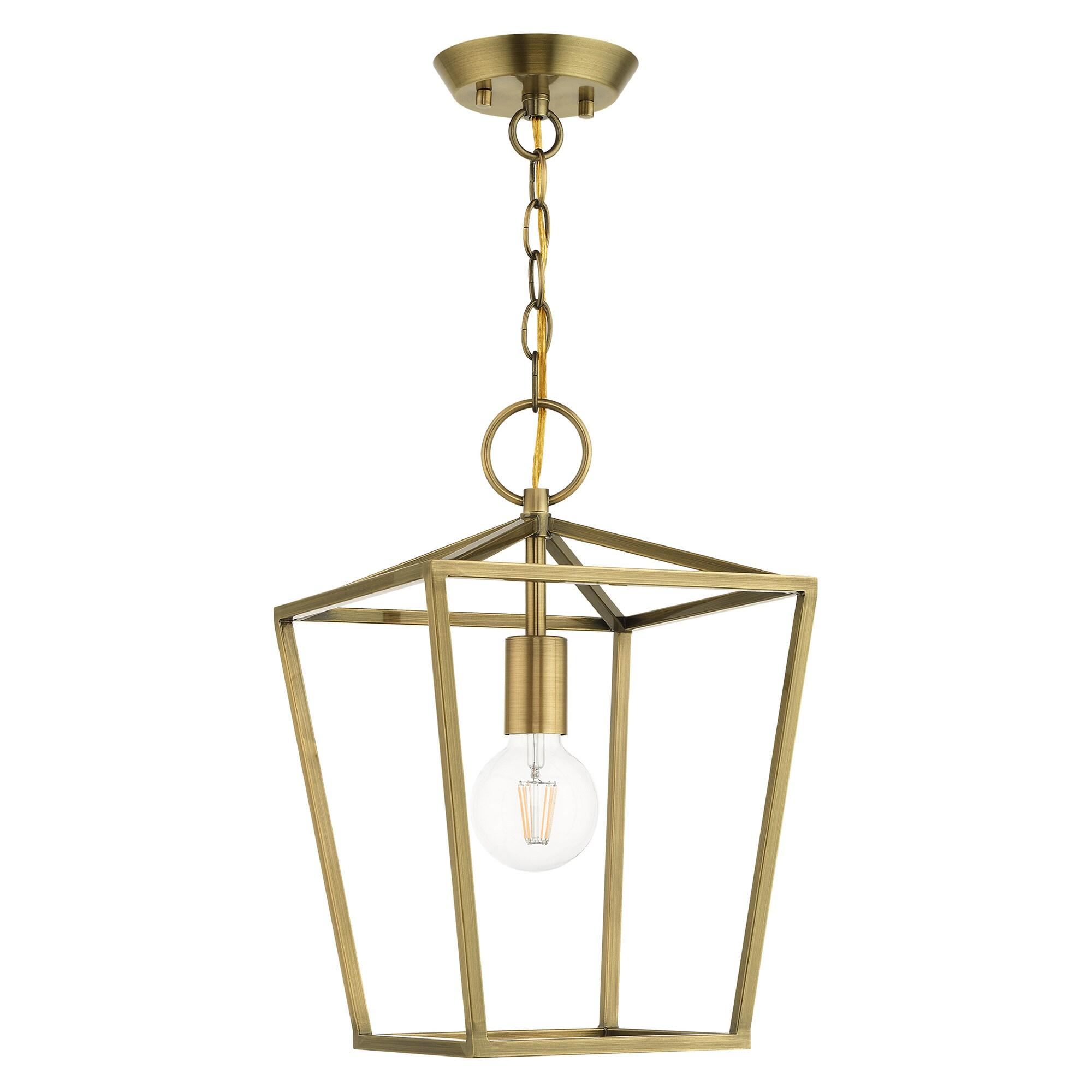10 Sq. inch 1 Light Convertible Lantern Pendant Lighting Fixture