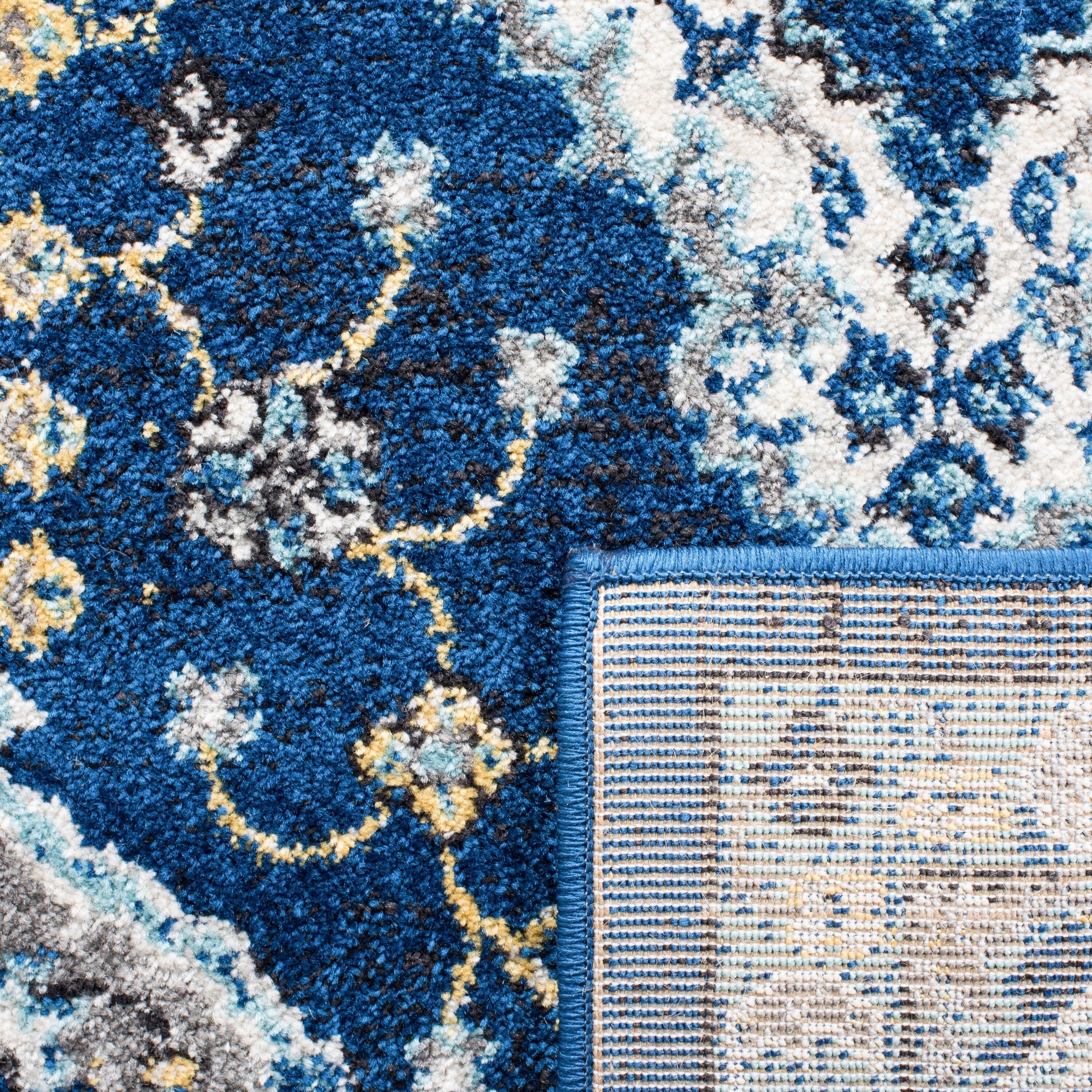 Evoke EVK224 Power Loomed Accent Rug - Royal/Ivory - 3'x5' - Safavieh.
