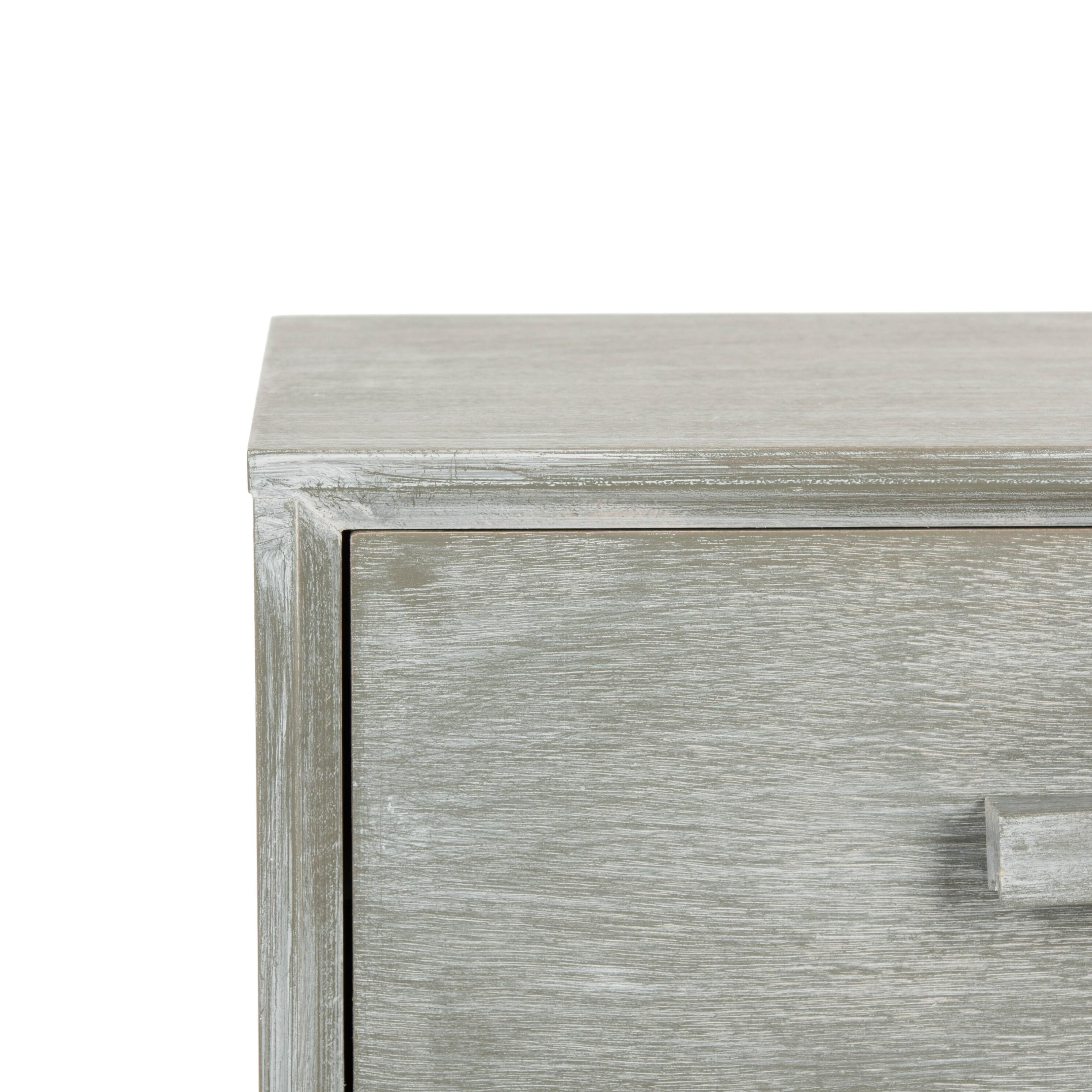 Pomona 3 Drawer Accent Table - Slate Grey - Safavieh.