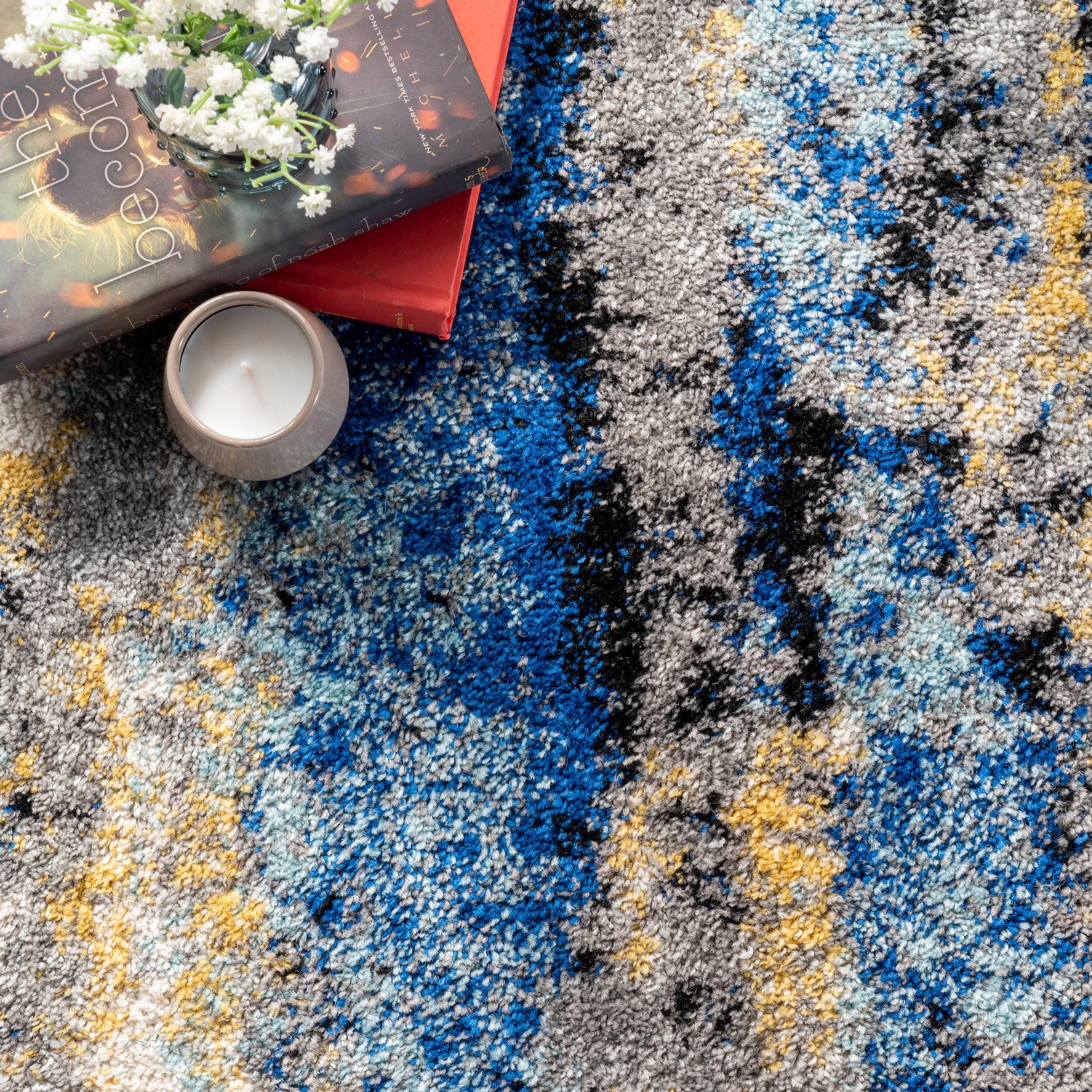 nuLOOM Waterfall Vintage Abstract Area Rug, 8', Blue