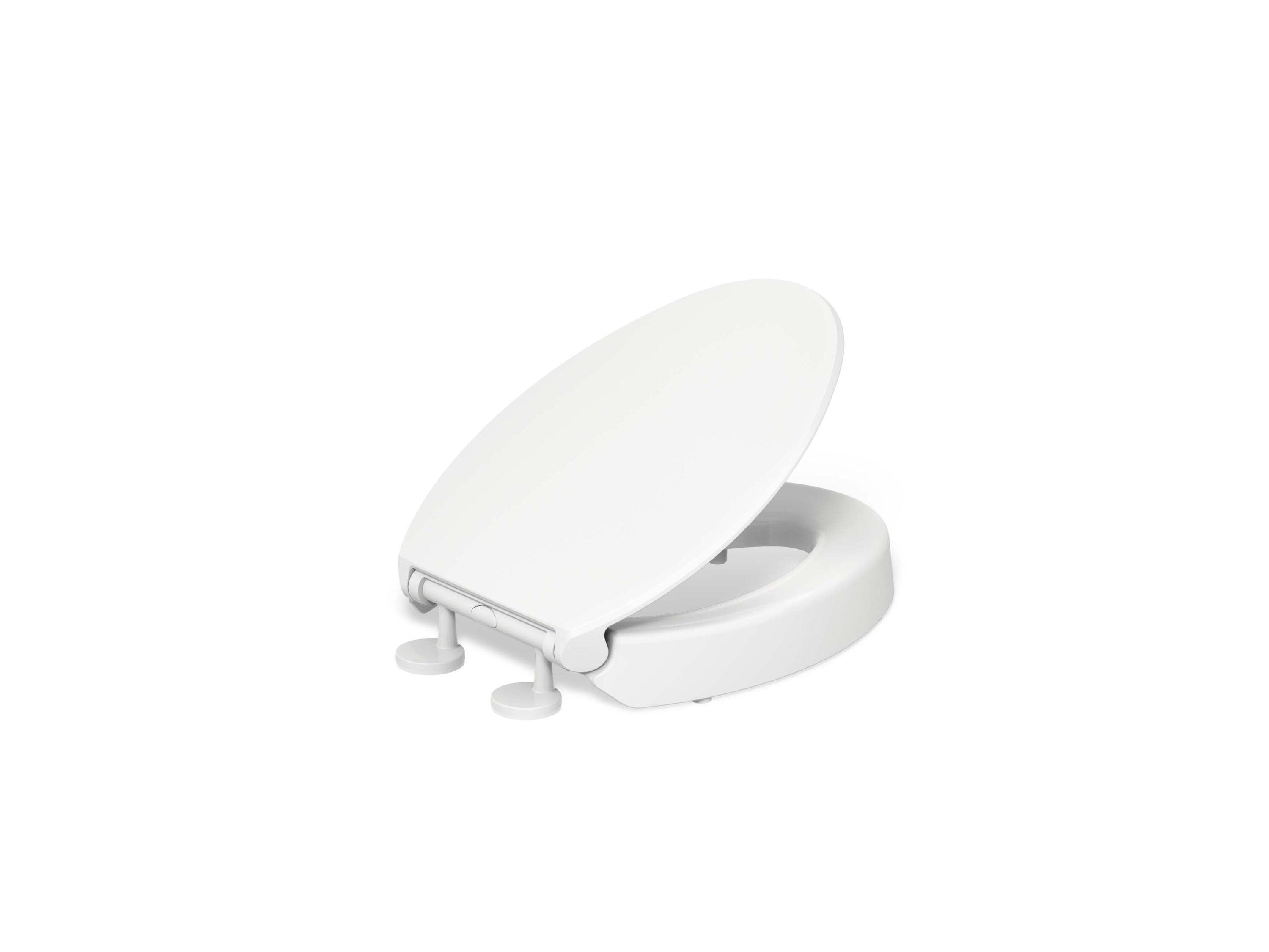 Hyten Elevated Toilet Seat with Quiet-Close Lid and Seat and Grip-Tight Bumpers