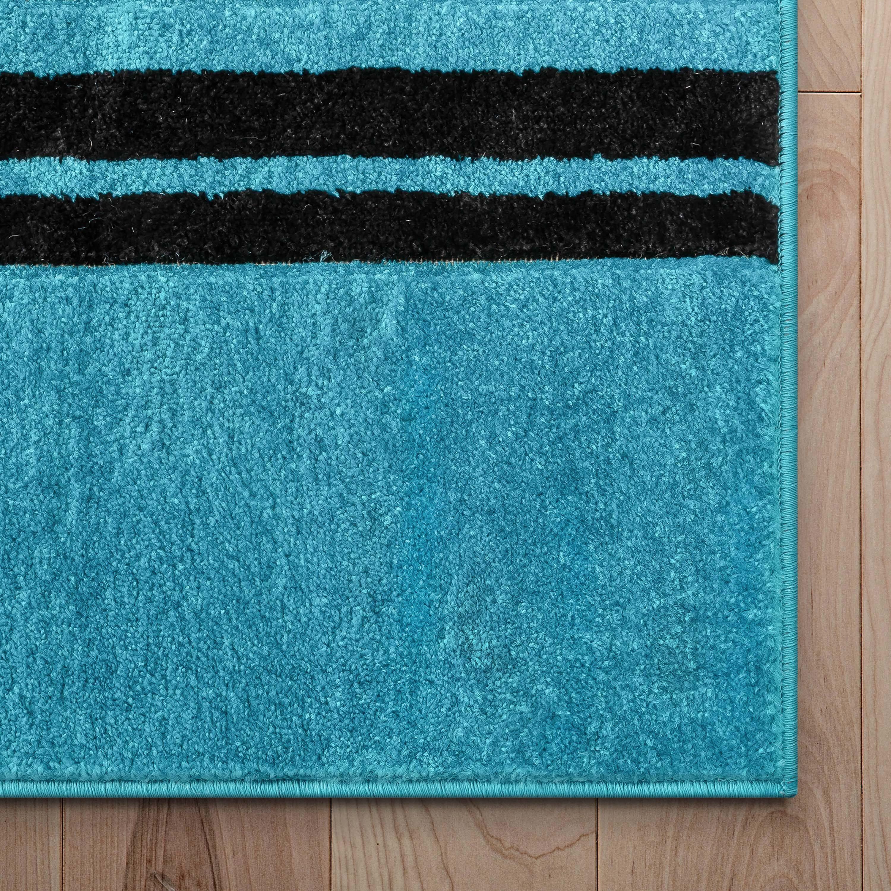 Well Woven Ruby Galaxy Waves Modern Geometric Blue Grey 6'7" x 9'3" Area Rug