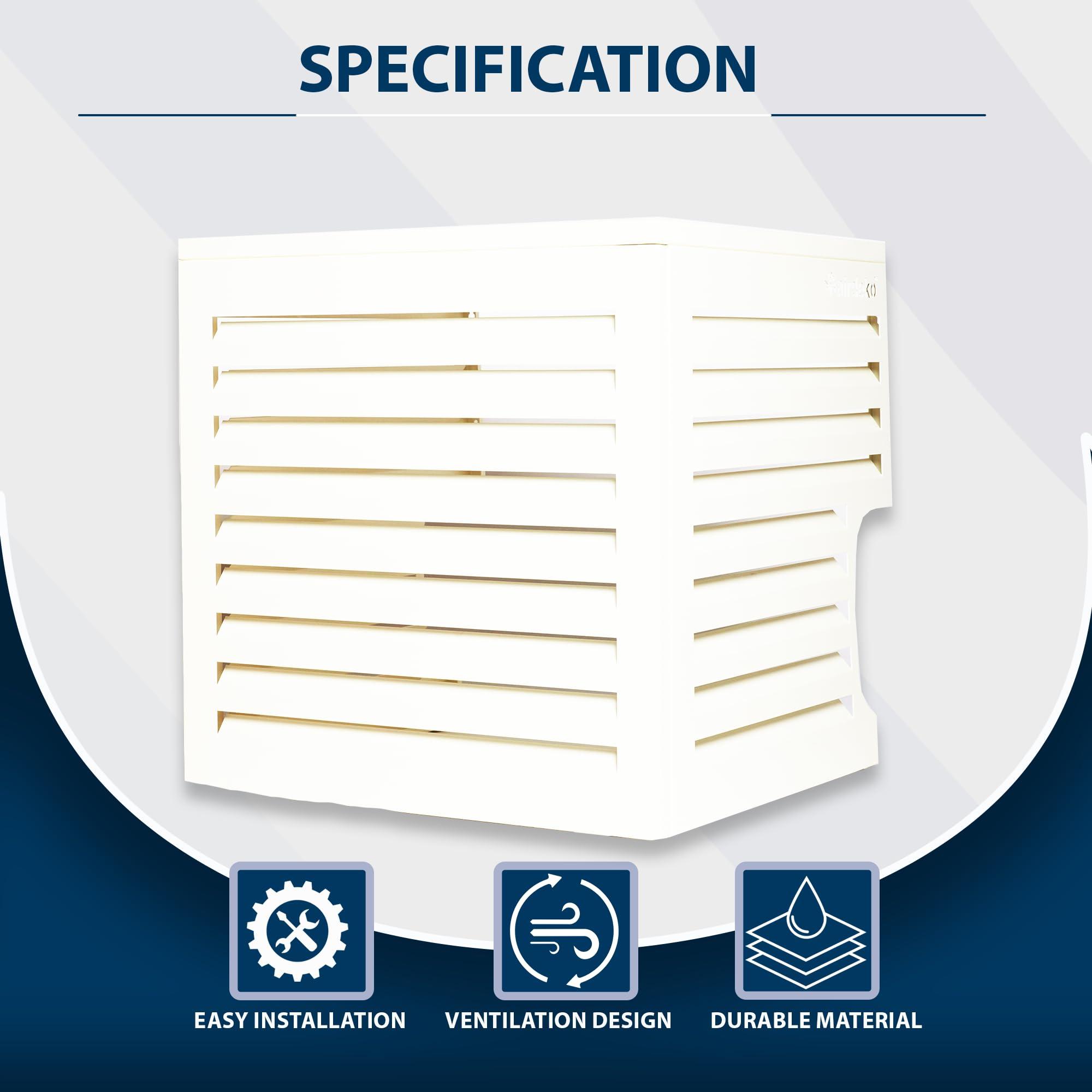 Airdeko HVAC- X Large 39.37-in W x 40.35-in H Central Air Conditioner Cover