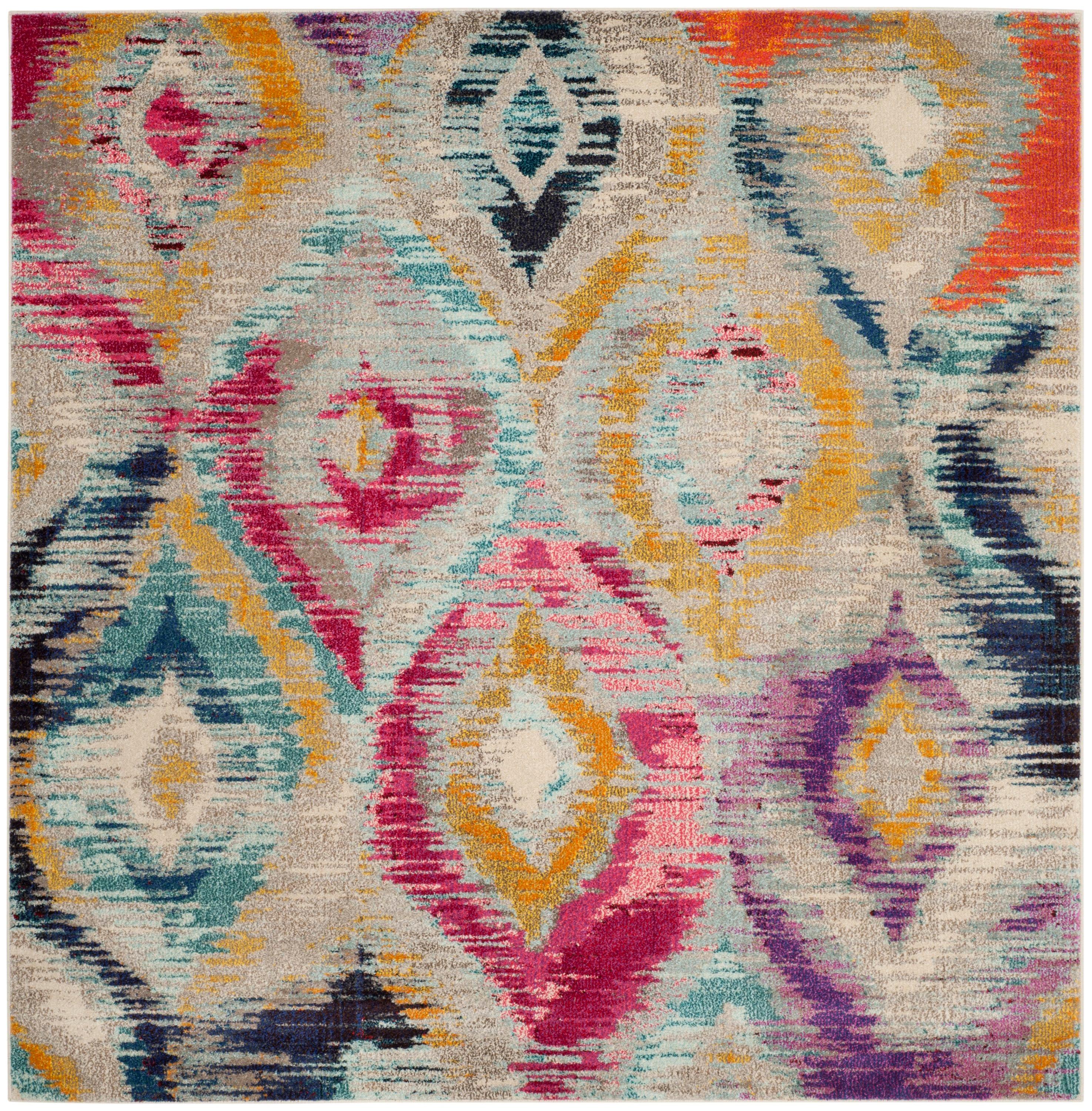Monaco MNC242 Power Loomed Indoor Area Rug - Multi - 6'7"x6'7" - Safavieh.