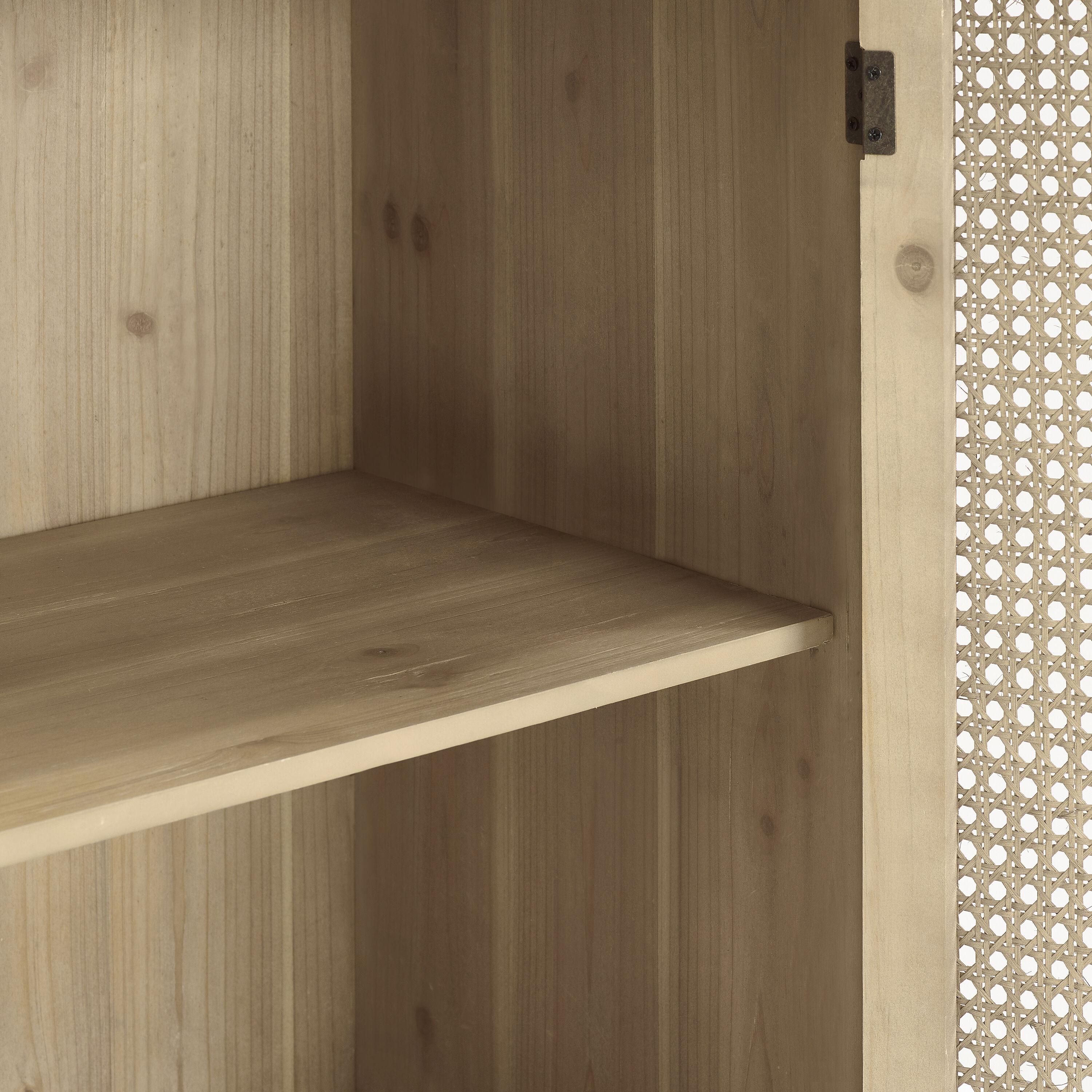 Art Leon Cane Wicker Cabinet Sideboard, Natural