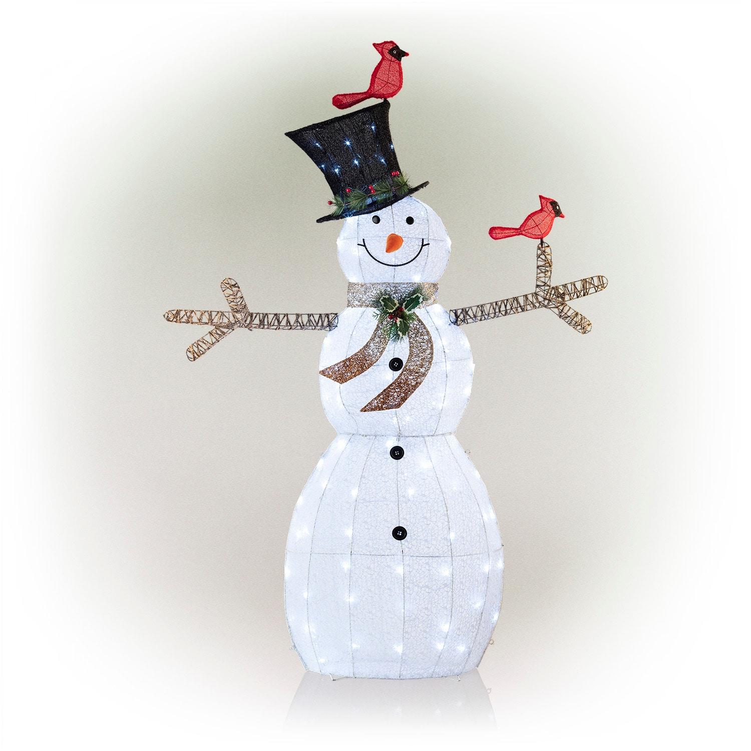 Save 51% • Alpine Corporation CHT892 Mesh Snowman Dcor with