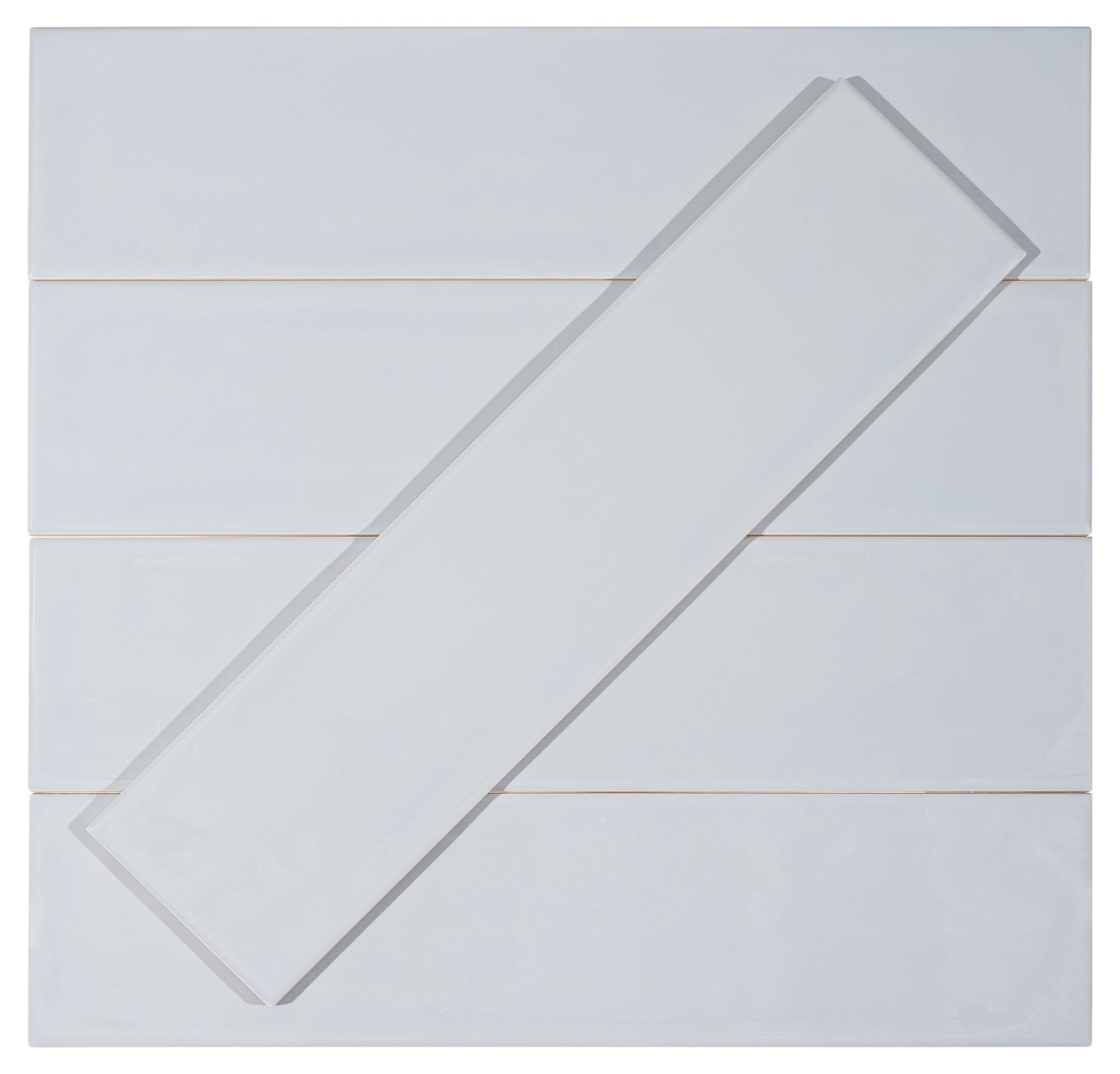 Perfecto-Mirabella 4-in. x 16-in. Subway Metal Look Glossy Ceramic Wall Tile