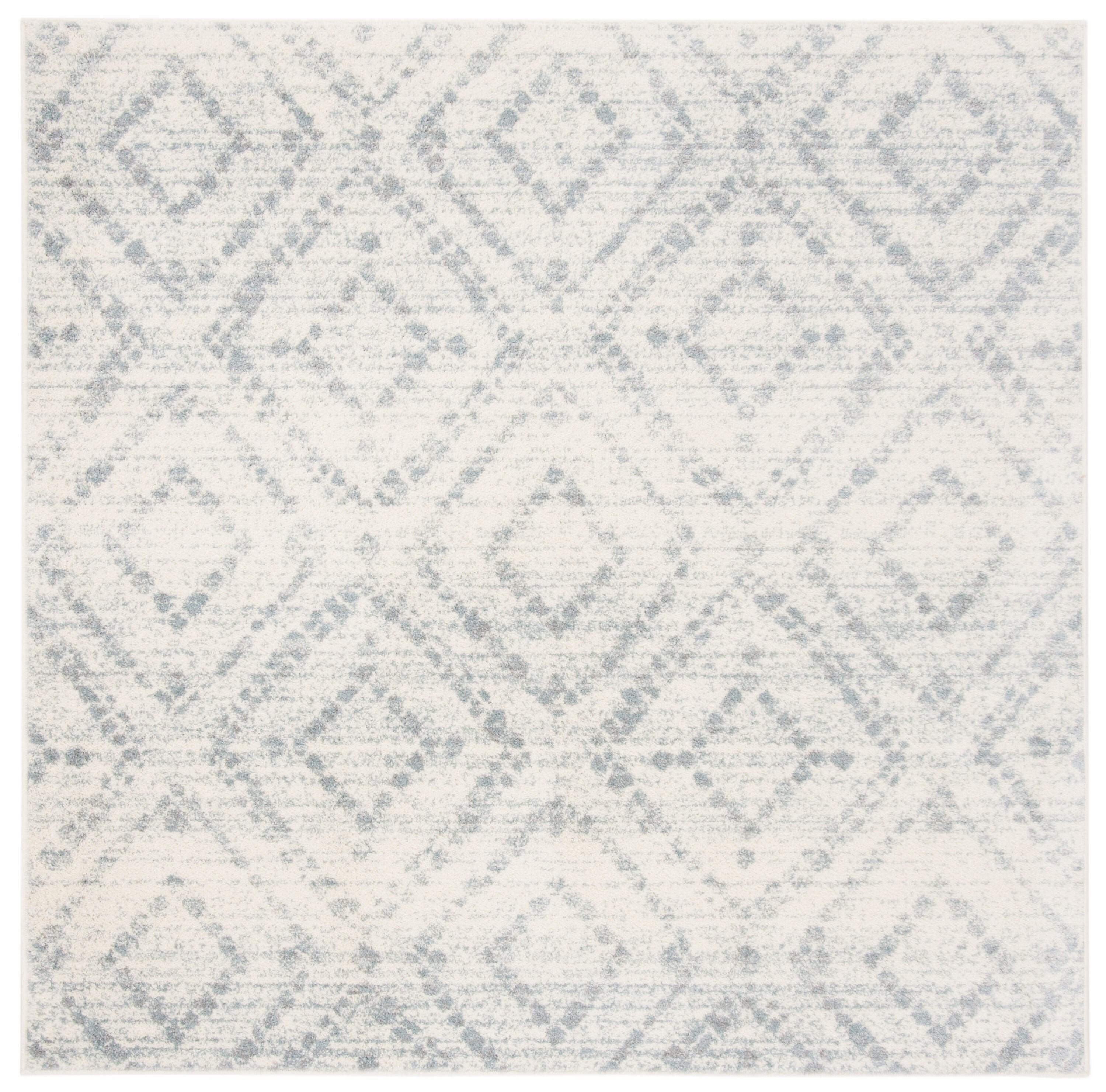 Adirondack ADR131 Machine Made Indoor Area Rug - Ivory/Light Blue - 6'x6' - Safavieh