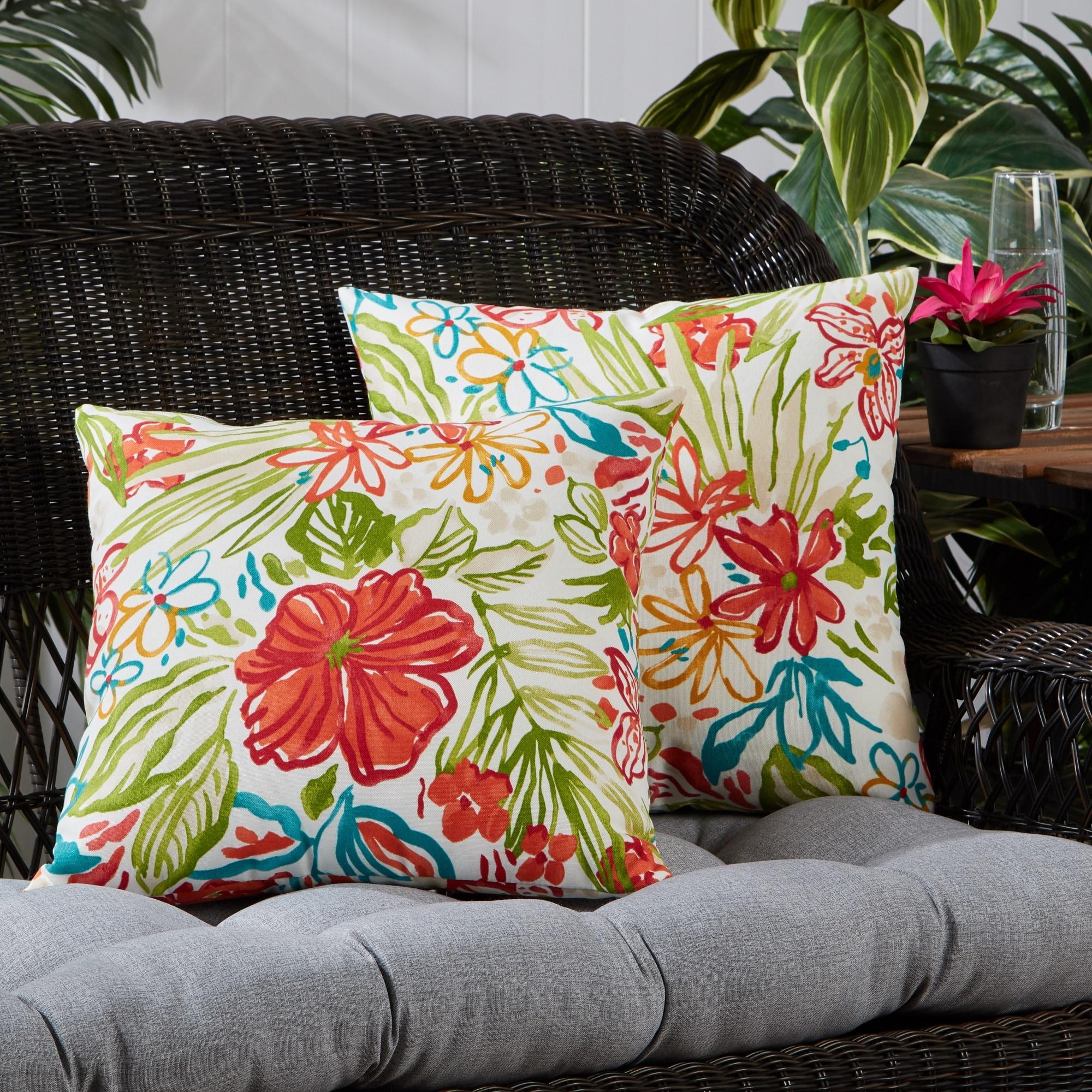 Indoor/Outdoor Reversible Throw Pillow