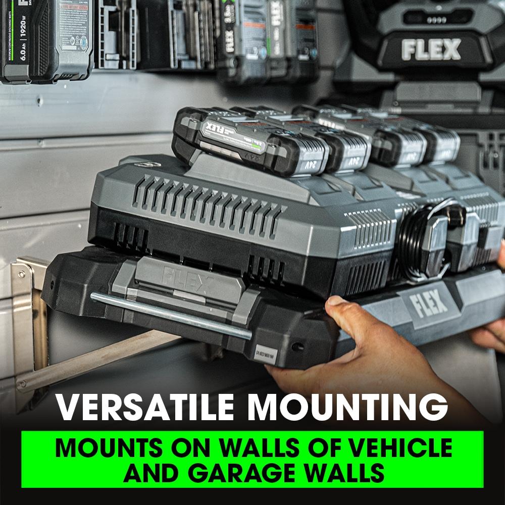 Flex Black and Gray Folding Rack Shelf with Quick-Connect Latch