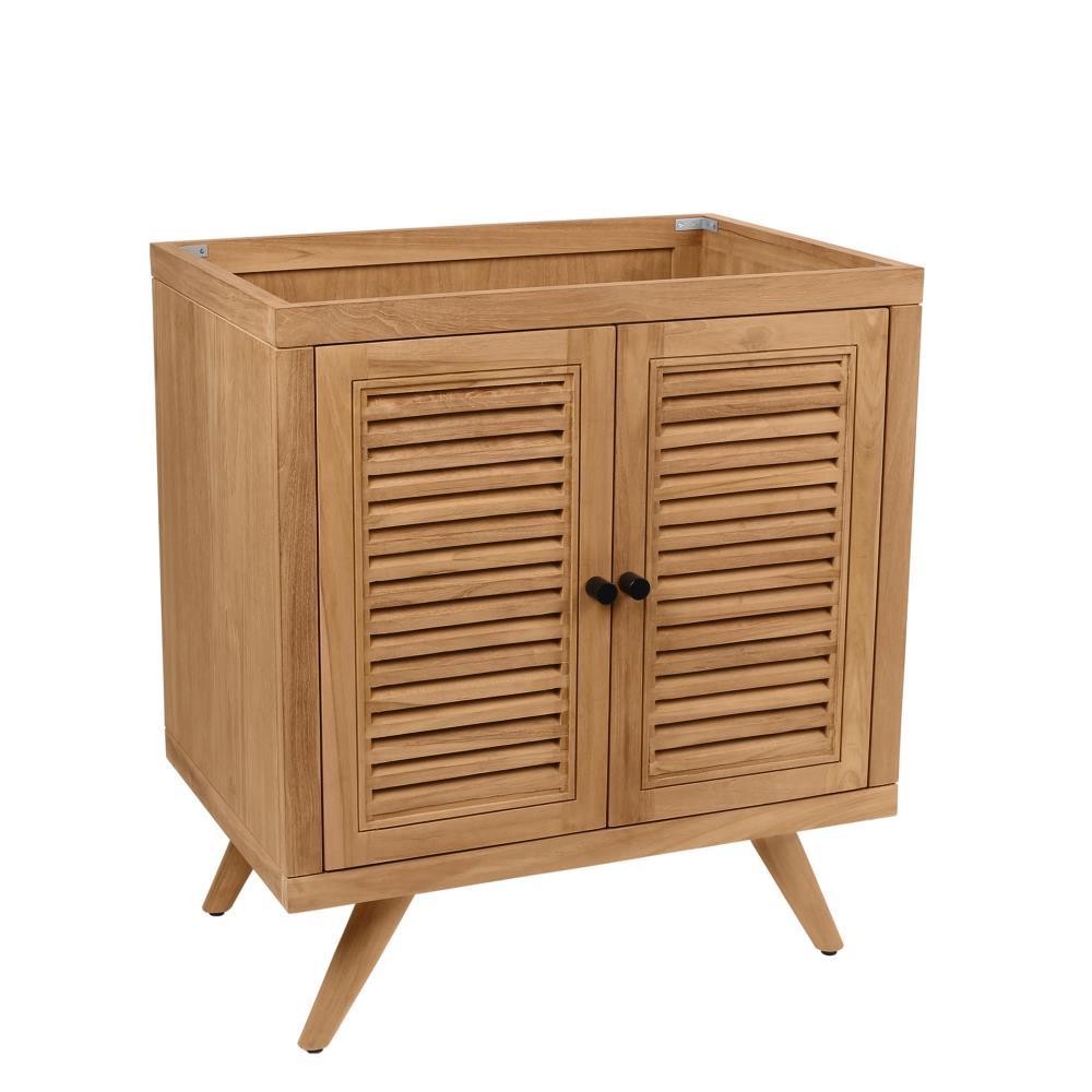 Harper 30'' Natural Teak Solid Wood Bathroom Vanity Base