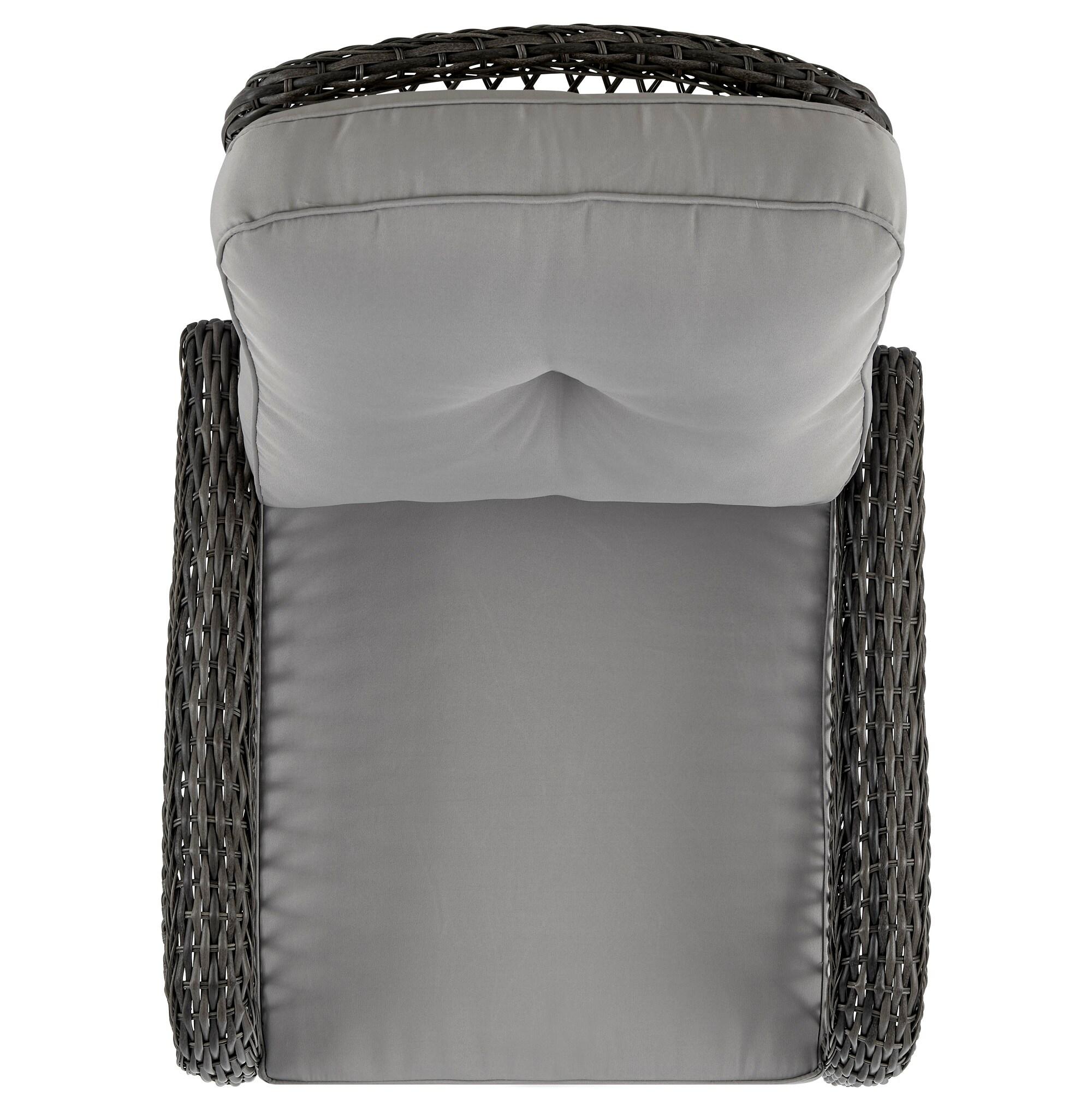 Furttuo Steel Rattan Outdoor Rocking Chair with Cushions