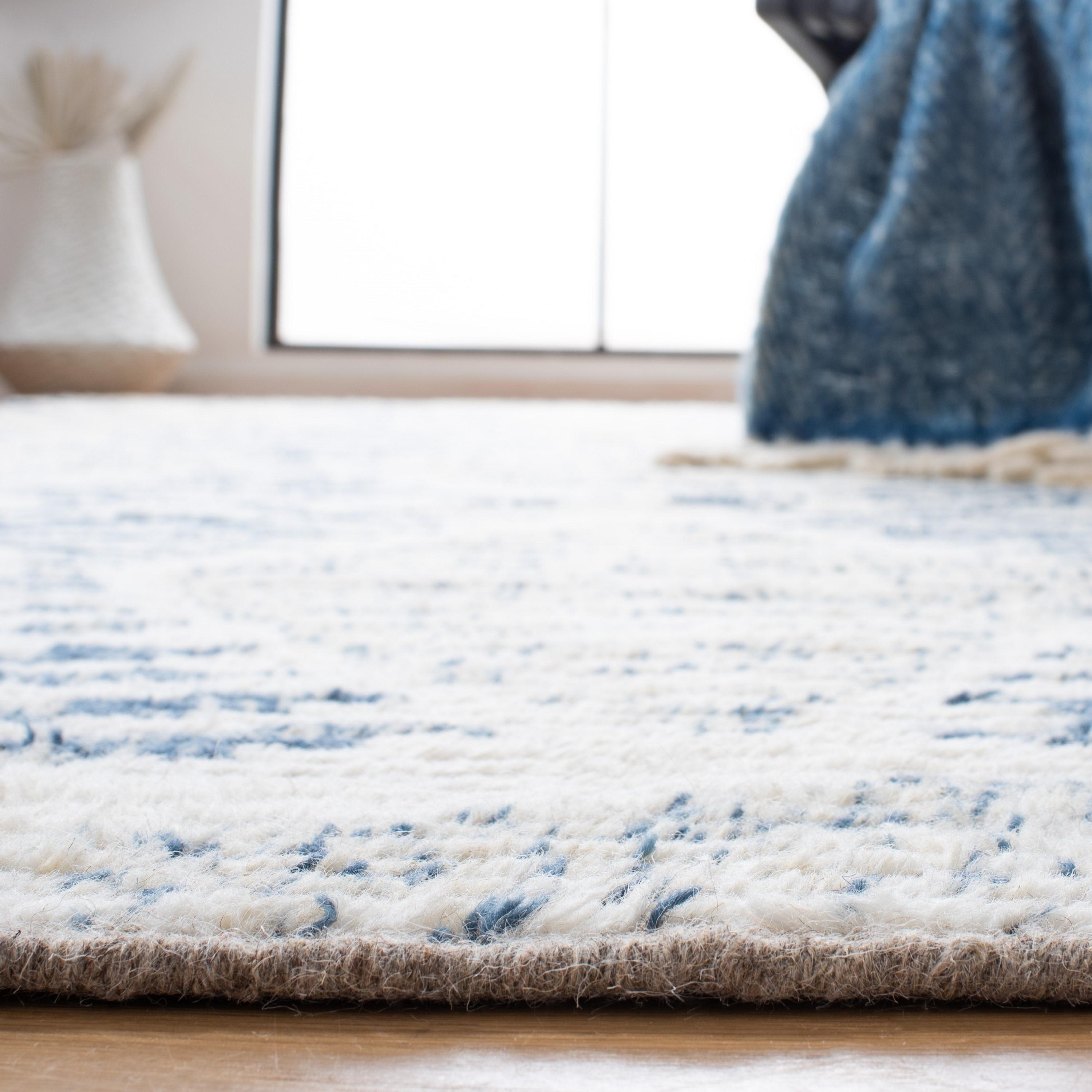 Kenya KNY175 Hand Knotted Area Rug - Blue/Ivory - 8'x10' - Safavieh