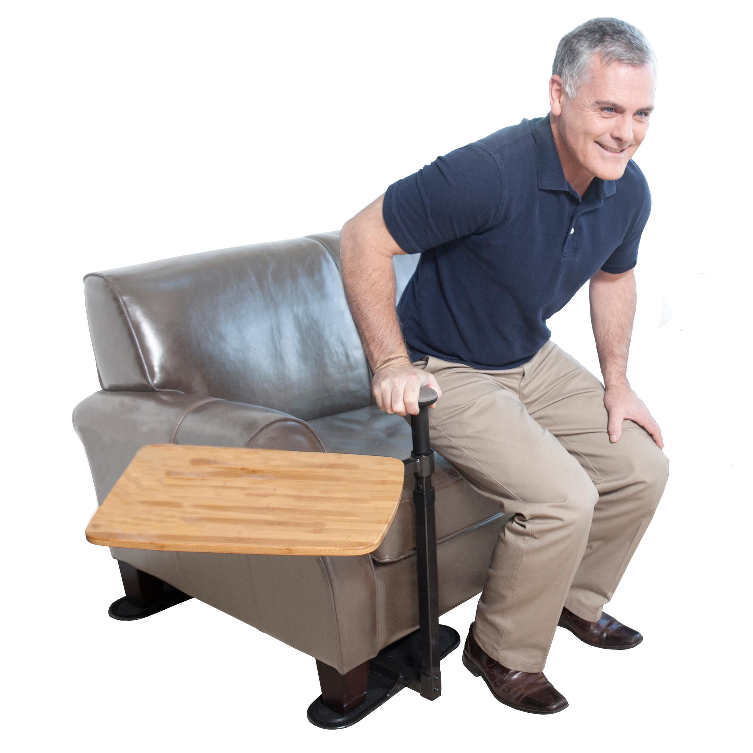 Stander Omni Tray, Adjustable Swivel TV Table with Stand Assist Handle