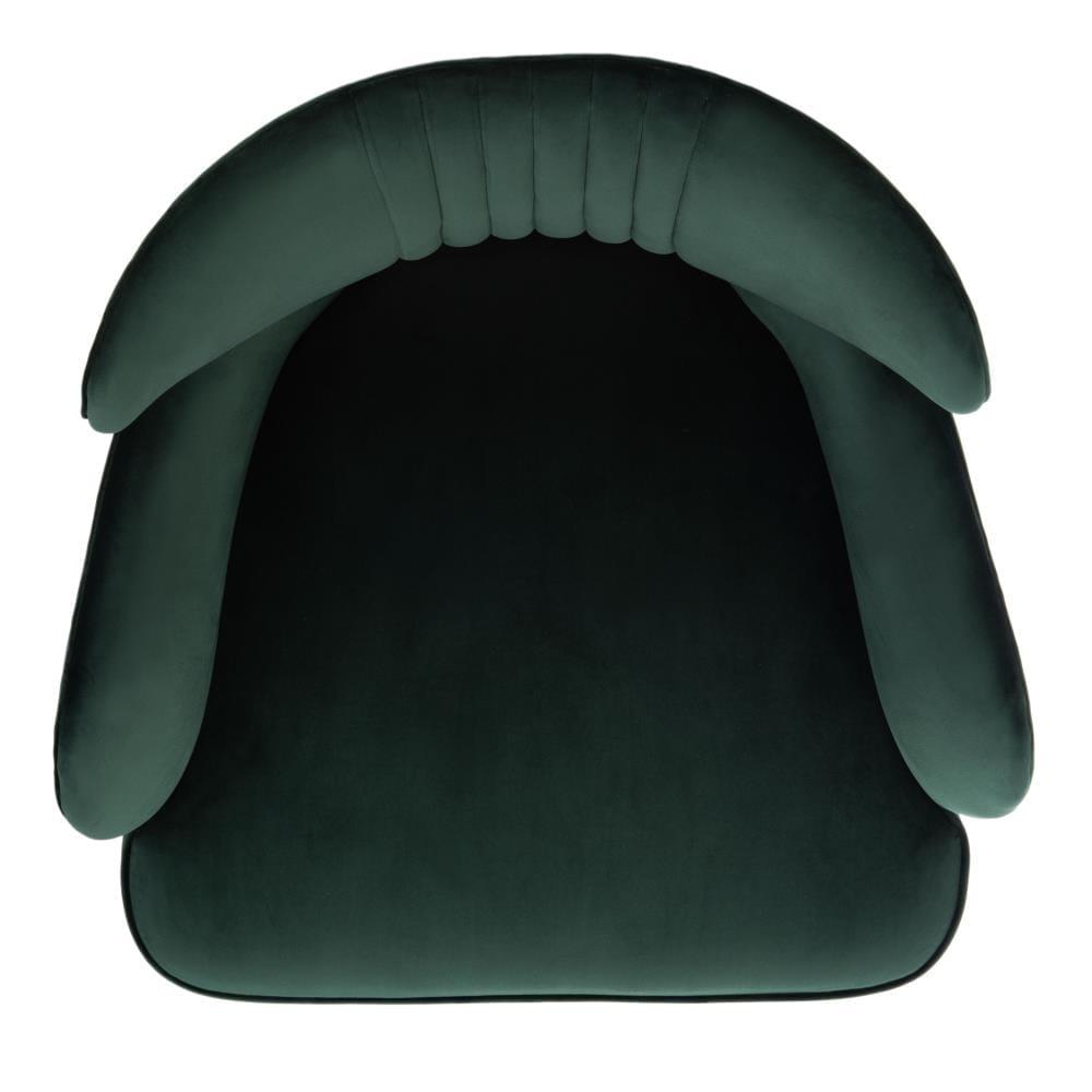 Blair Wingback Accent Chair - Forest Green/Gold - Safavieh