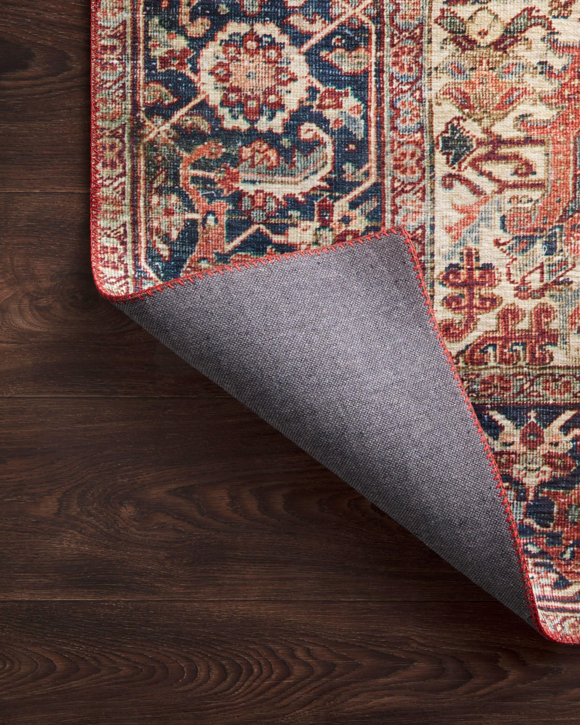 Loloi II Layla Printed Oriental Distressed Red / Navy Area Rug