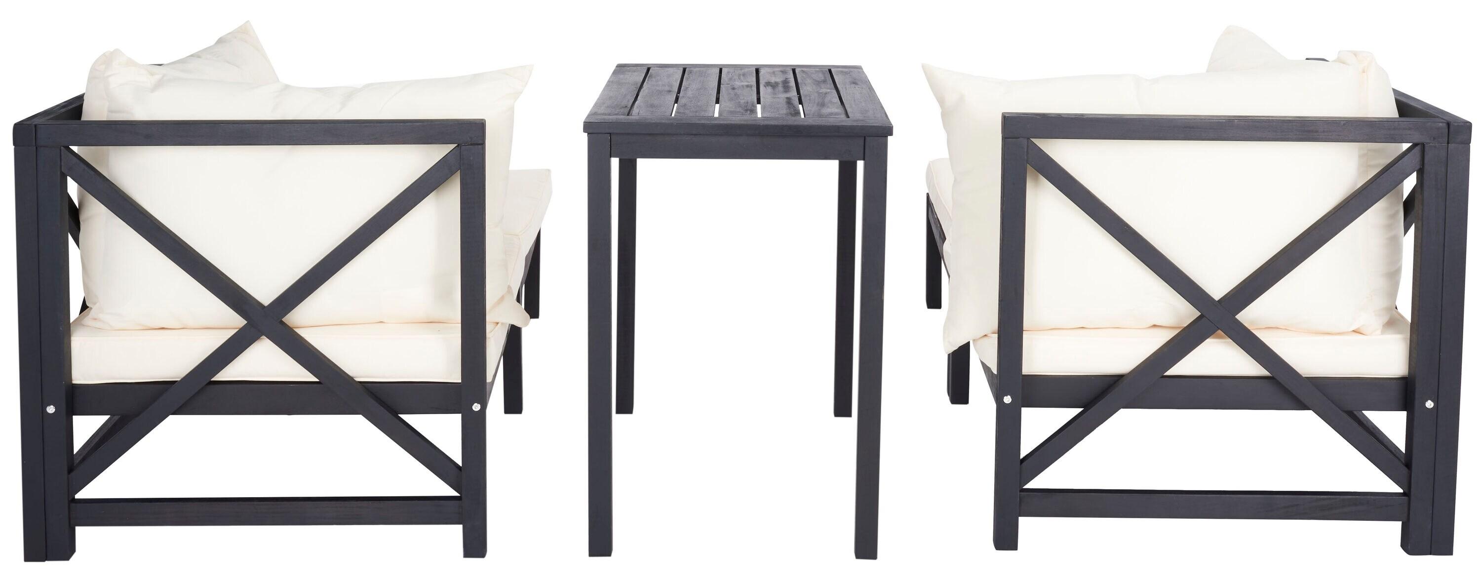 Ronson 5 Piece Sectional Set - Indoor/Outdoor - PAT6762 - Dark Slate Gray/Beige - Safavieh