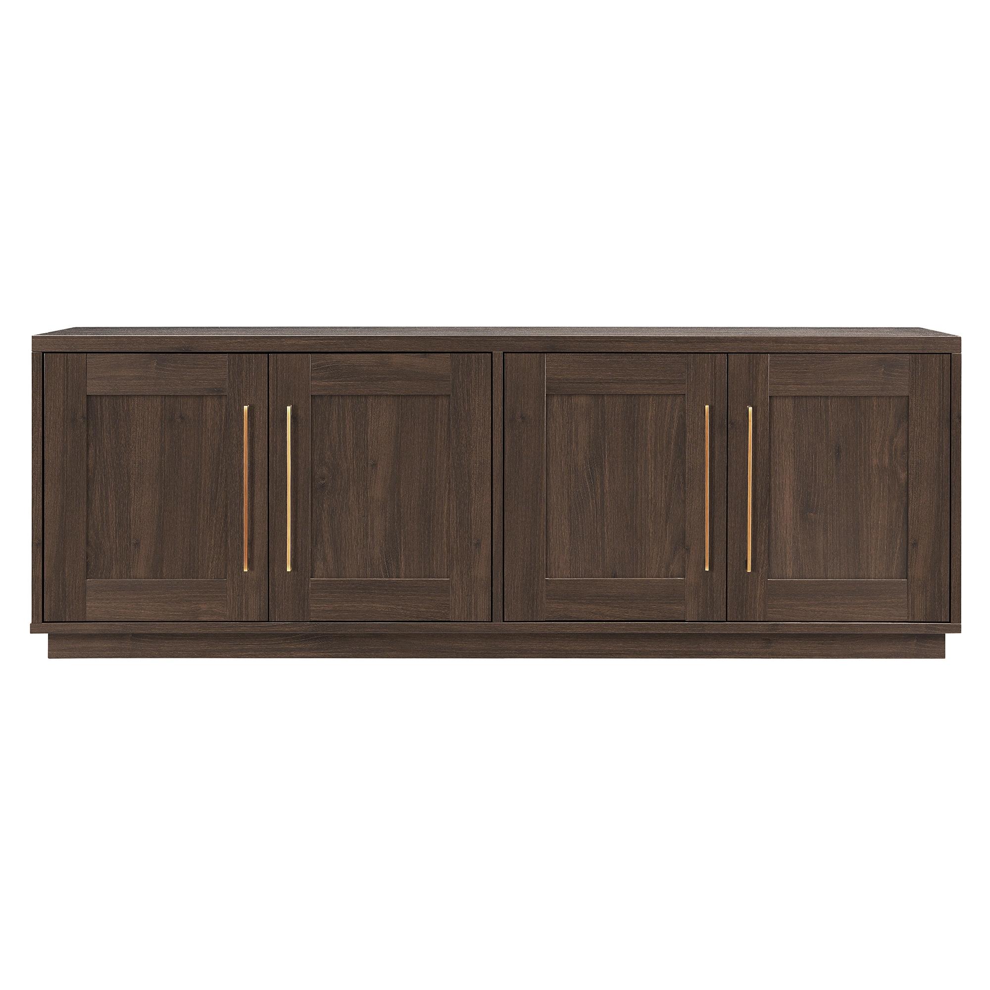 Evelyn&Zoe Tillman Rectangular TV Stand for TV's up to 75", Alder Brown