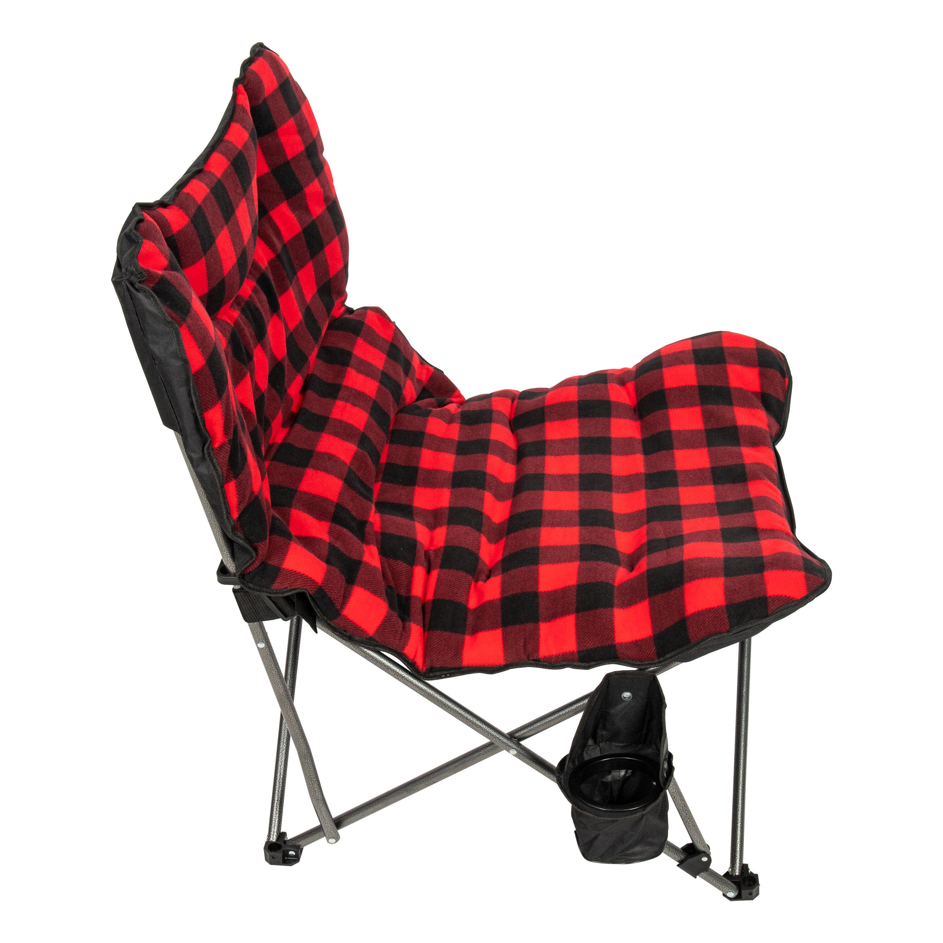 Camp & Go Portable Camping Chair with Retractable Cup Holder, Multicolor Stiped