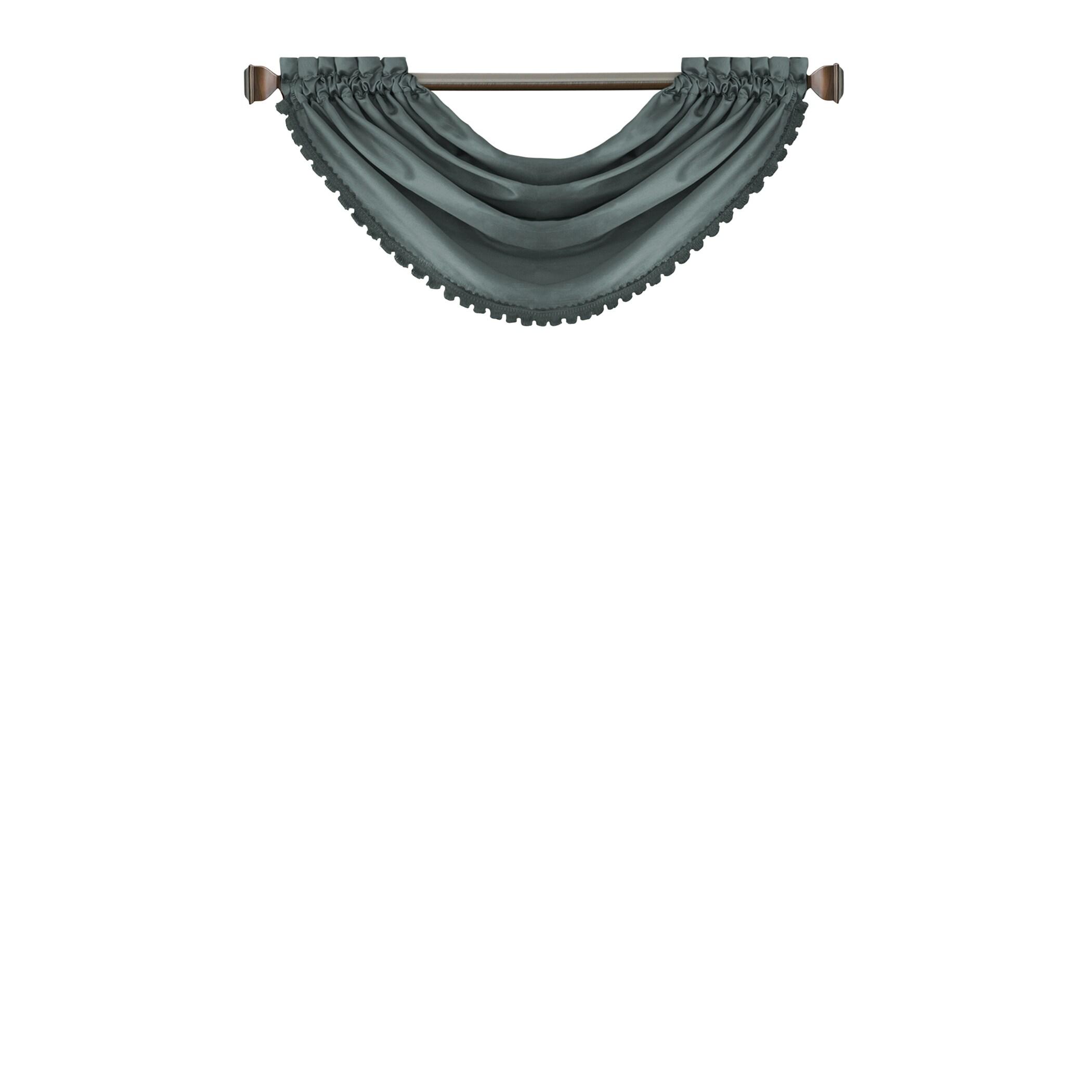 PALEYI 52" x 36" All Seasons Waterfall Window Valance