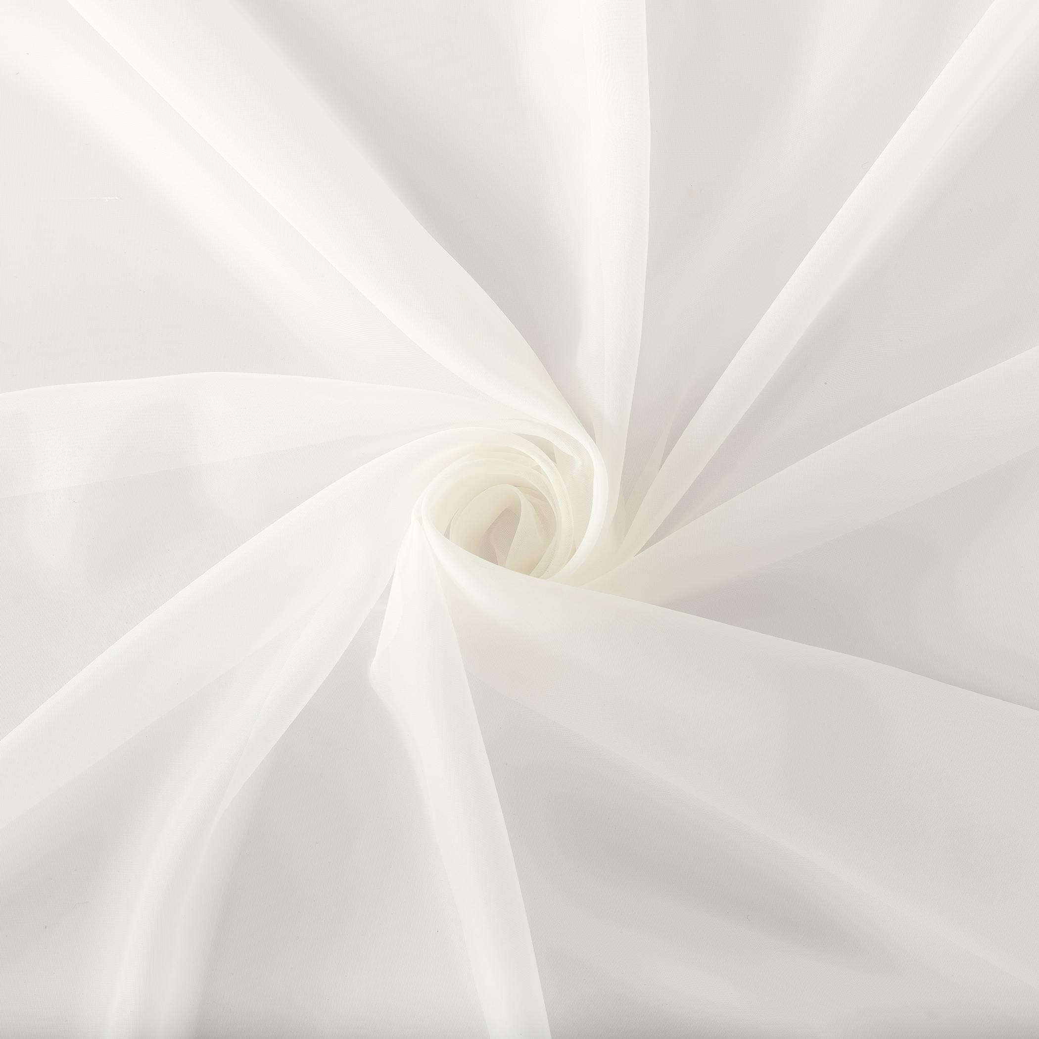 59"x95" No. 918 Sheer Emily Voile Tab Top Curtain Panel Eggshell: Transitional Indoor Décor, Machine Washable