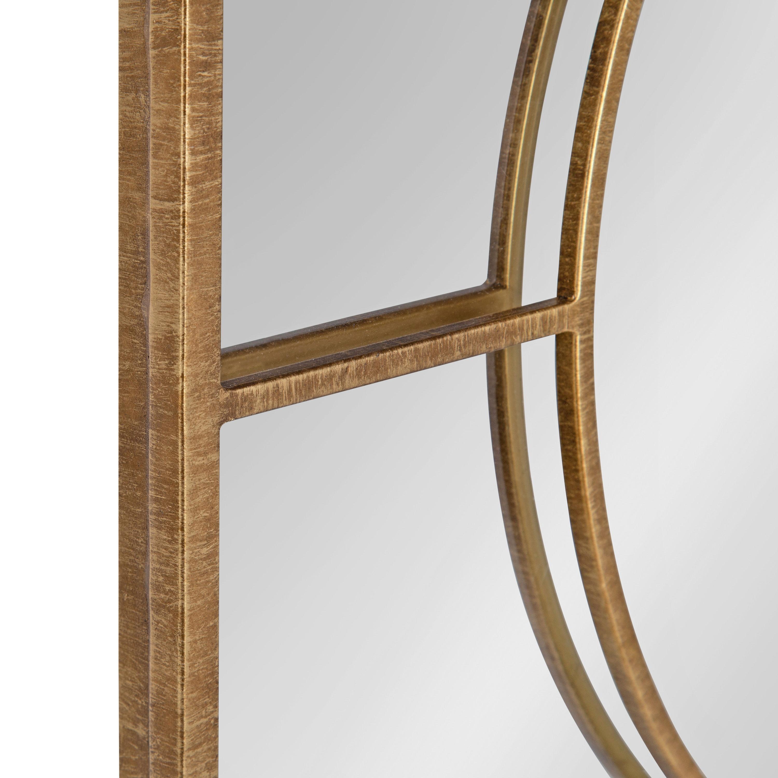 30" x 30" Ansonia Square Wall Mirror Gold - Kate & Laurel All Things Decor: Modern Style, Metal Frame, No Assembly Required