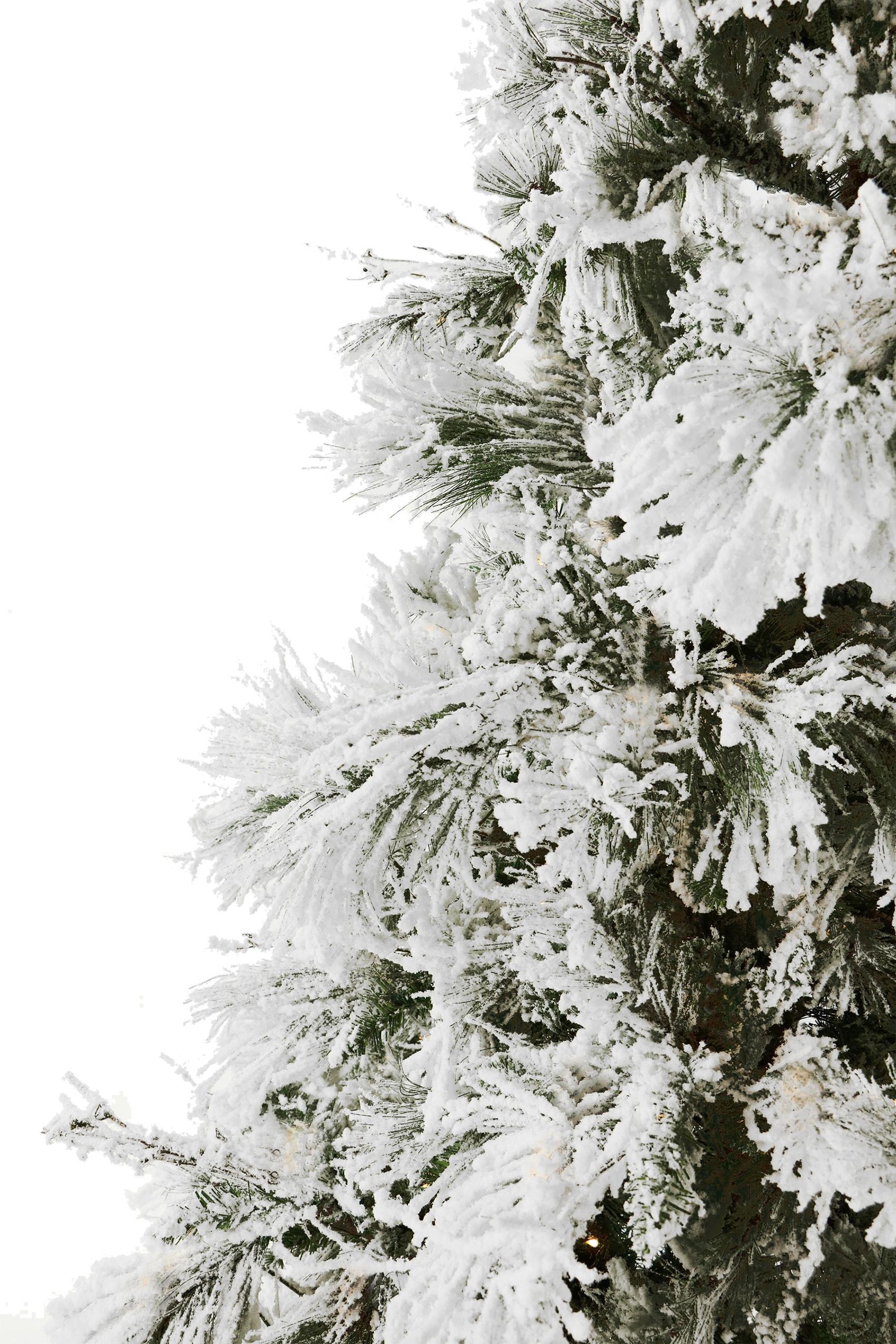 Fraser Hill Farm Flocked Snowy Pine Artificial Christmas Tree