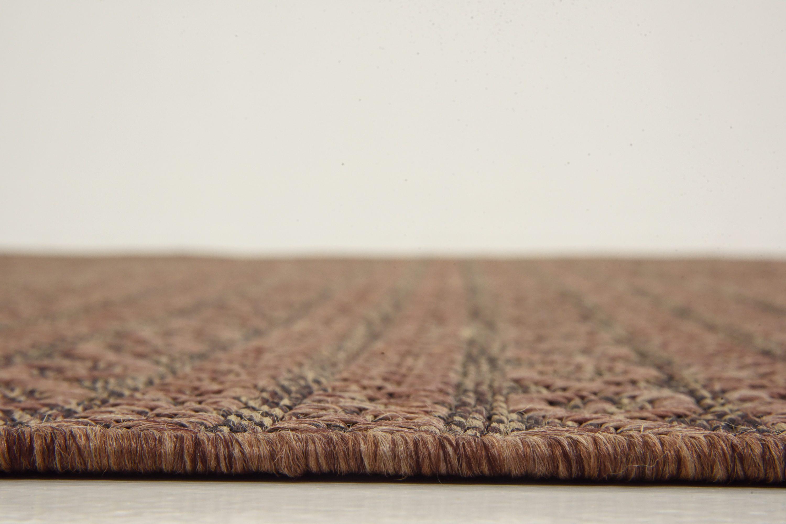 Unique Loom 6' 1 x 6' 1 Square Brown Outdoor Modern Links Area Rug