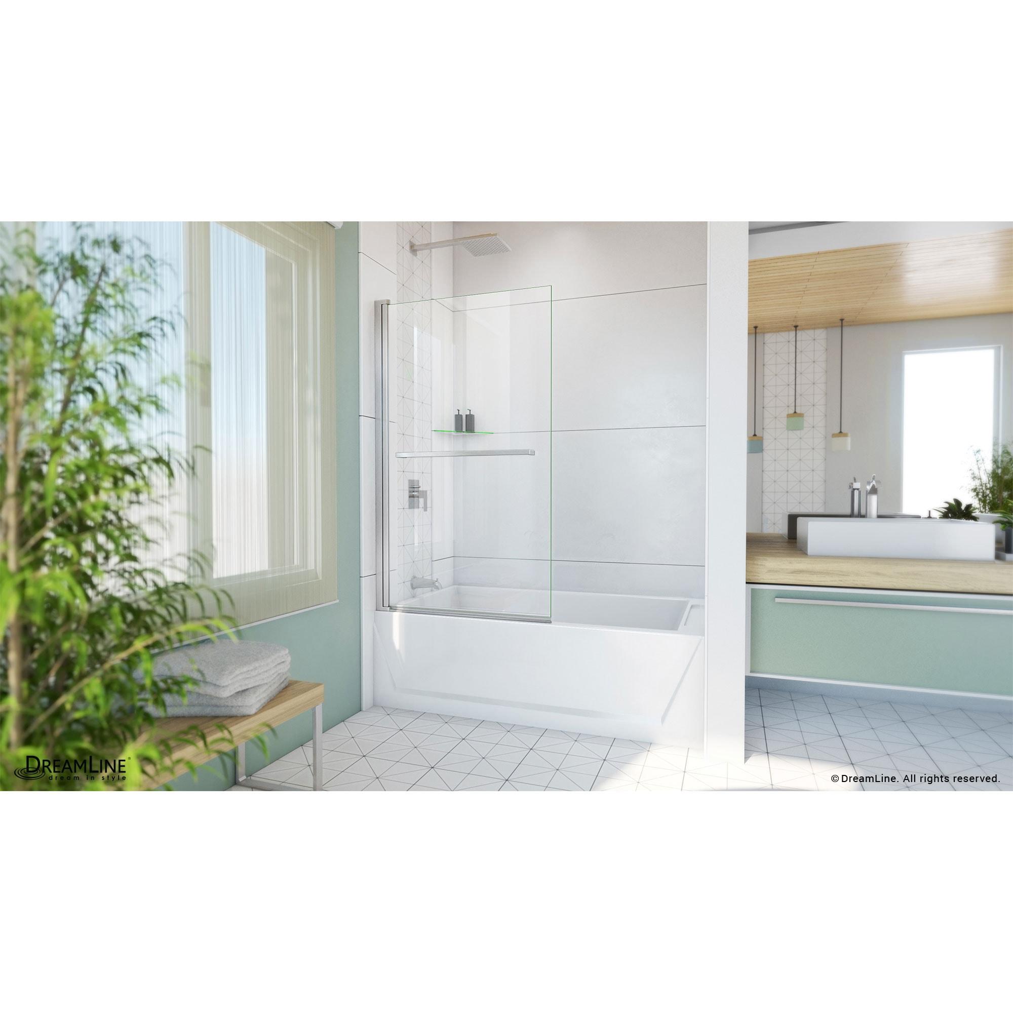 Aqua-Q Swing 58" H Frameless Tub Door