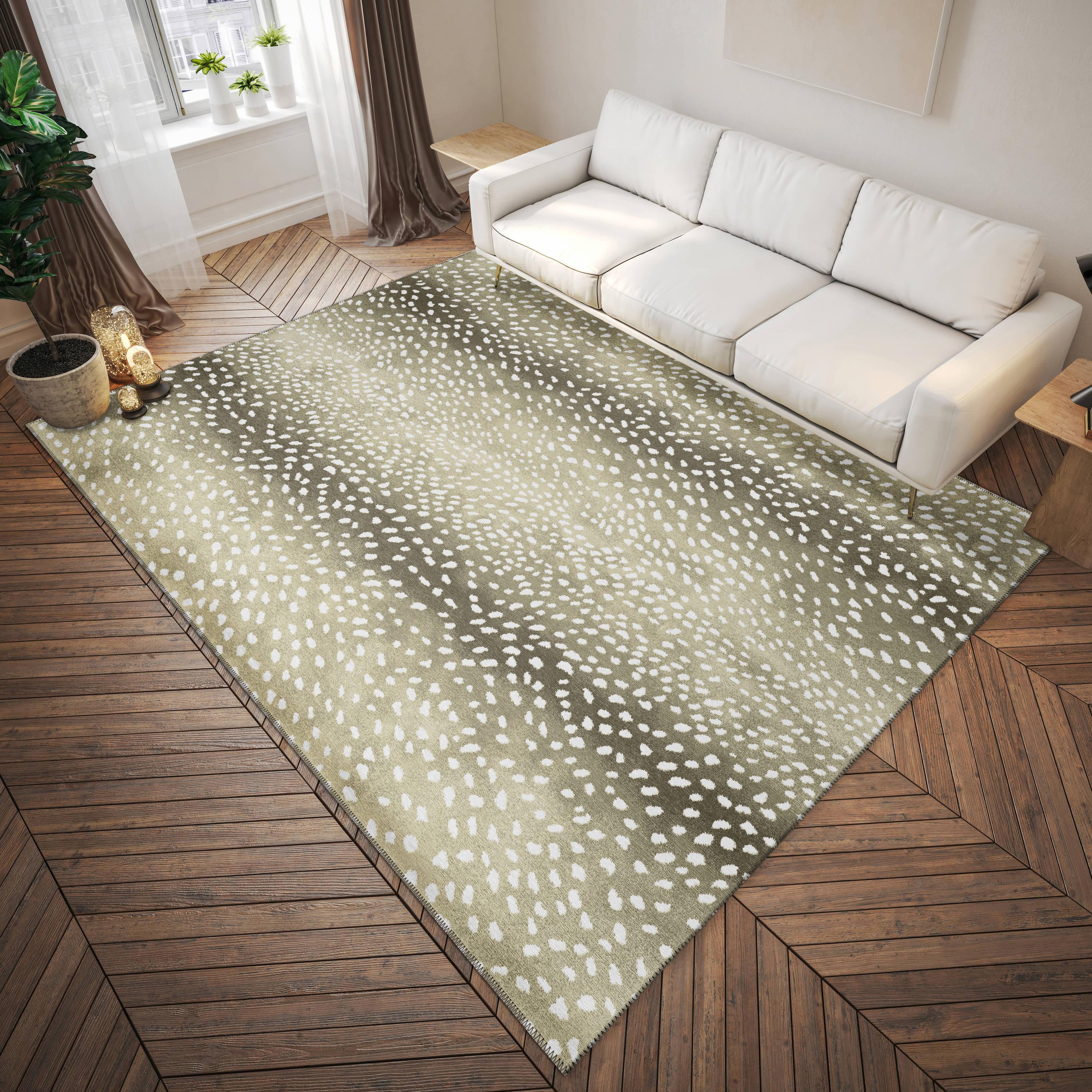 Addison Rugs Indoor/ Outdoor Addison Safari Gazelle Animal Print Washable Area Rug 10' x 14' - Fawn