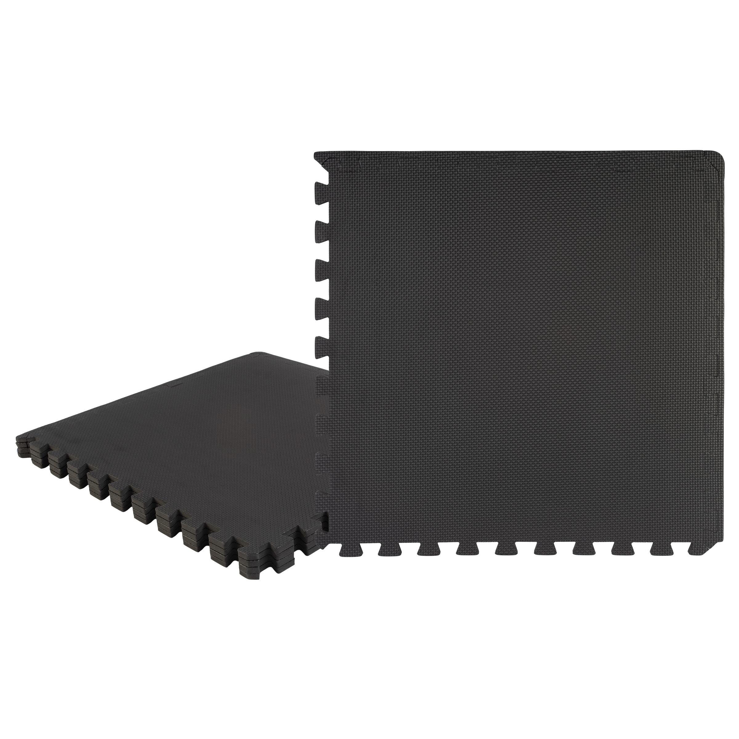 Fleming Supply EVA Foam Mat Floor Tiles for Yoga, Pilates, Cross Fit, and Weight Training - 24" x 24" x 0.50"