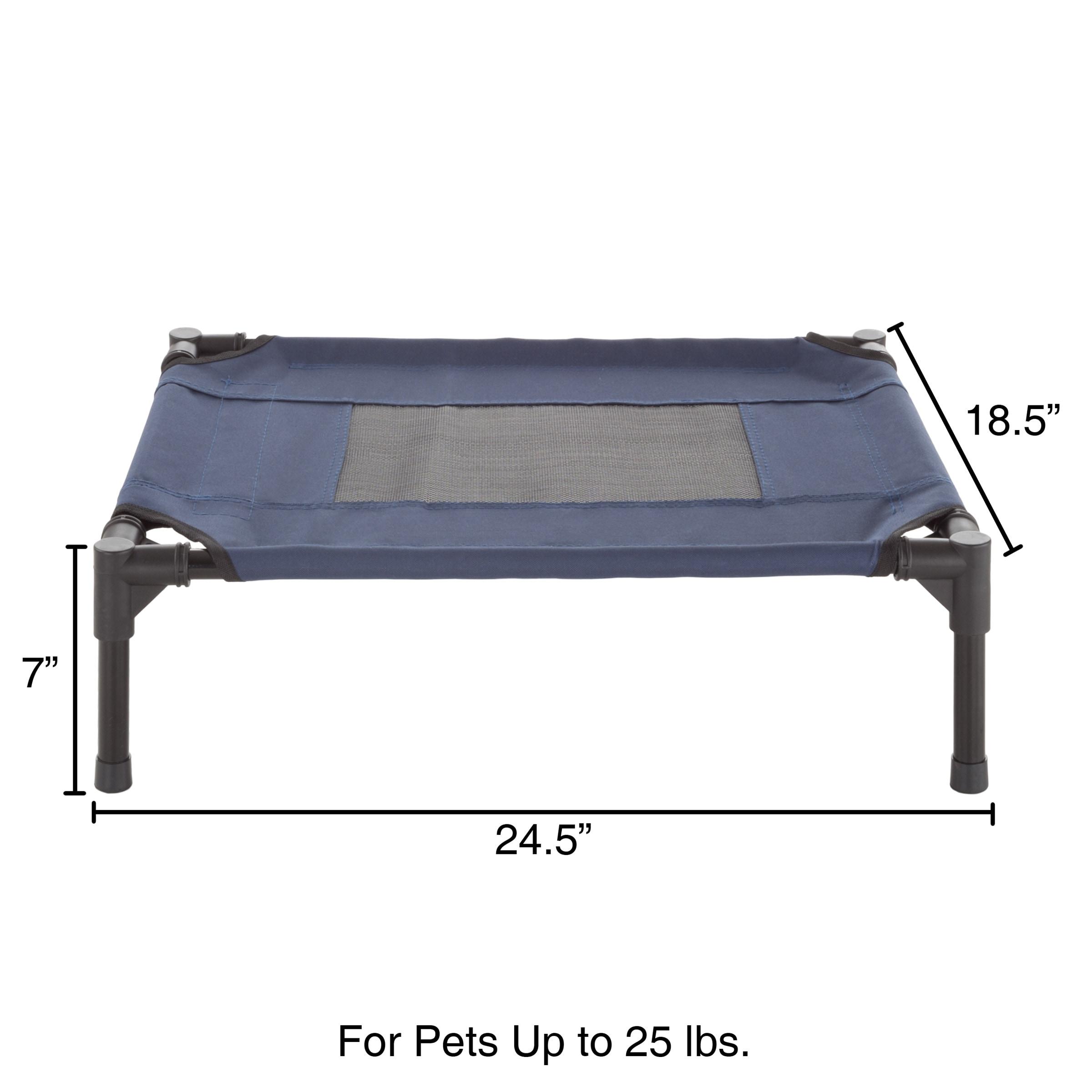 Pet Adobe Portable Raised Cot Style Pet Bed - Navy Blue