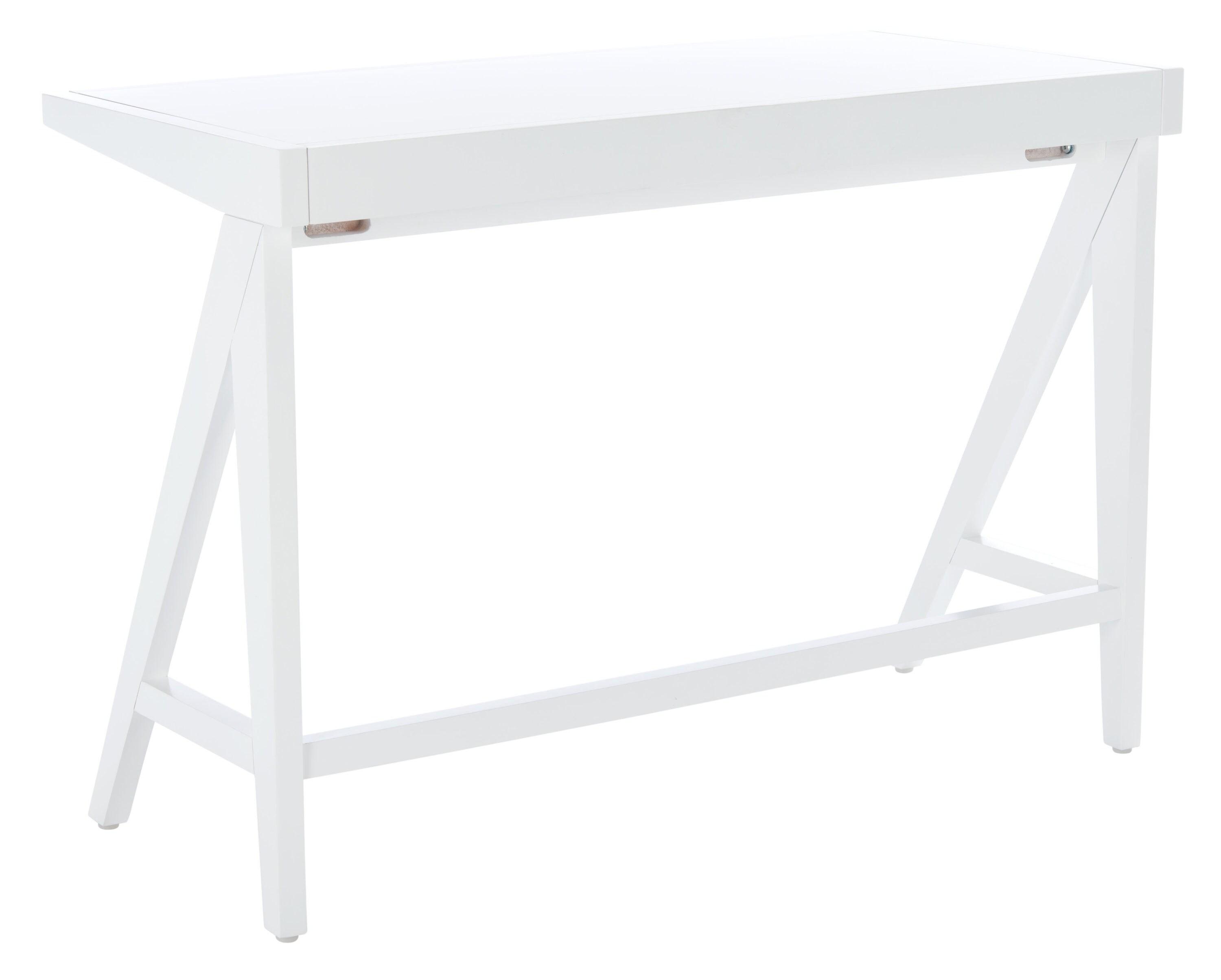 SAFAVIEH Ripley Solid Classic Modern Glam Writing Desk, White