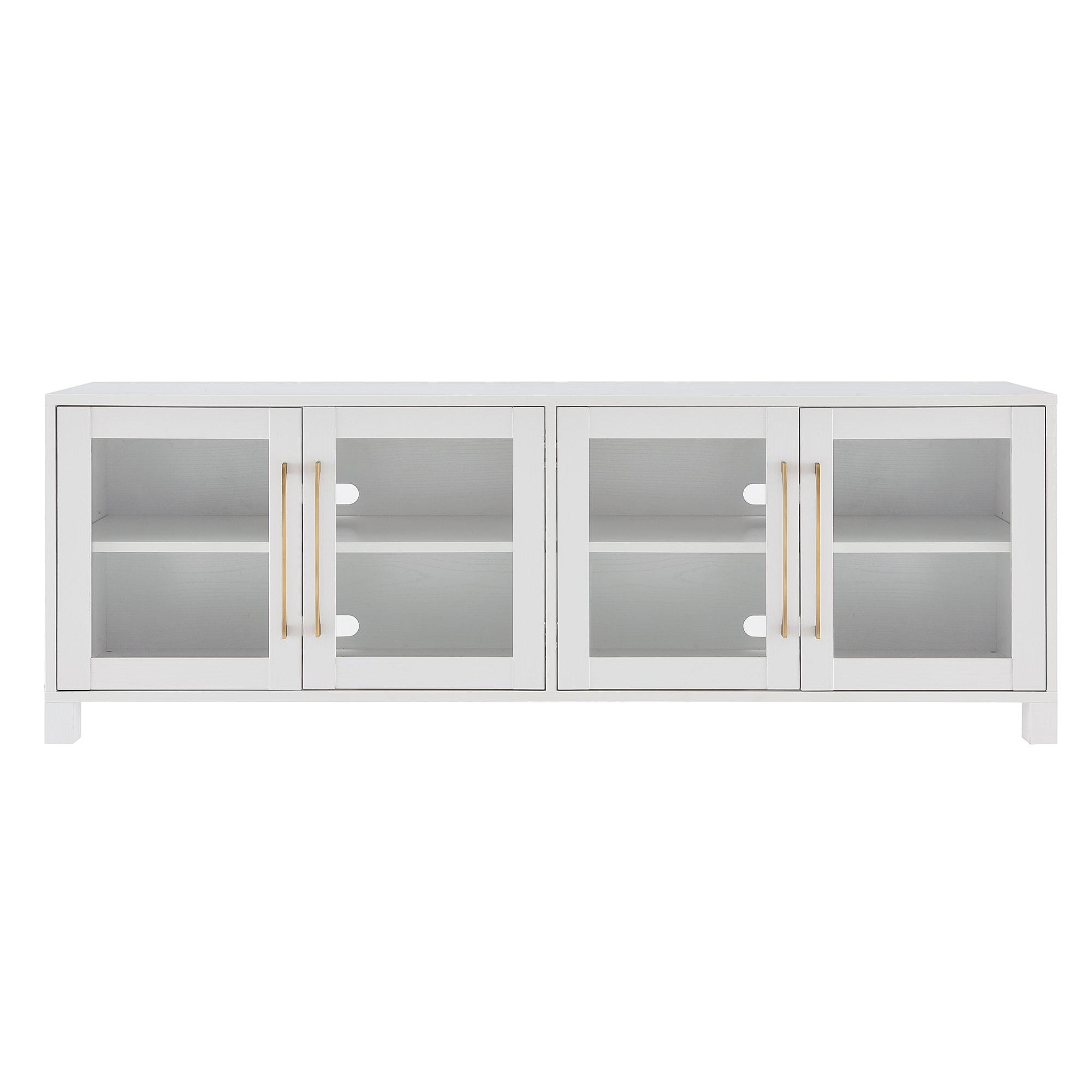 Evelyn&Zoe Quincy Rectangular TV Stand for TV's up to 75", White