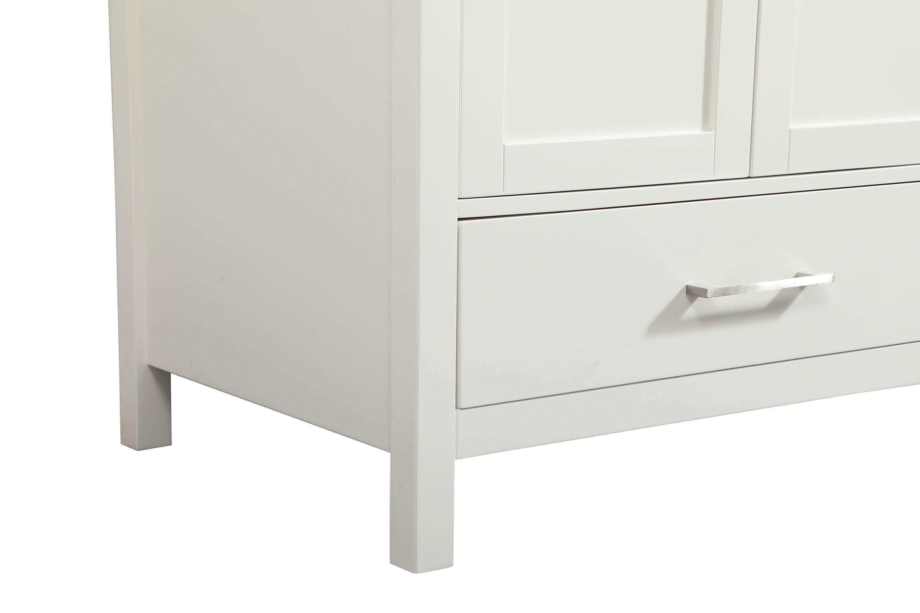 Elegant Decor Irene 30" Zinc Alloy MDF Single Bathroom Vanity in White