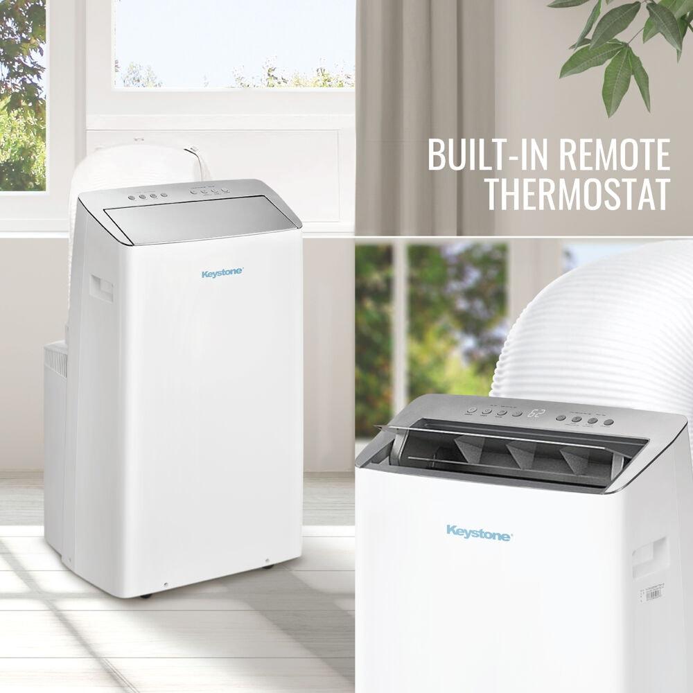 Keystone 12,000 BTU DOE Portable Inverter Air Conditioner with Heater and Remote Control