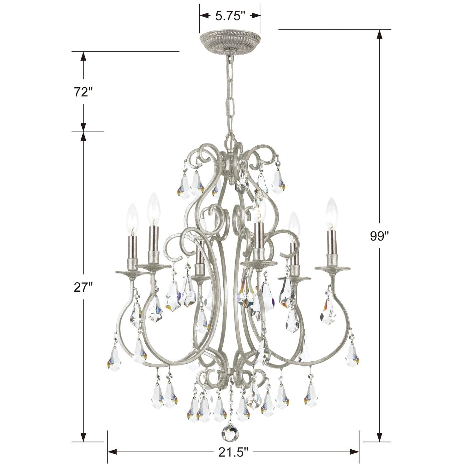 Crystorama Lighting Ashton 6 - Light Chandelier in  Olde Silver