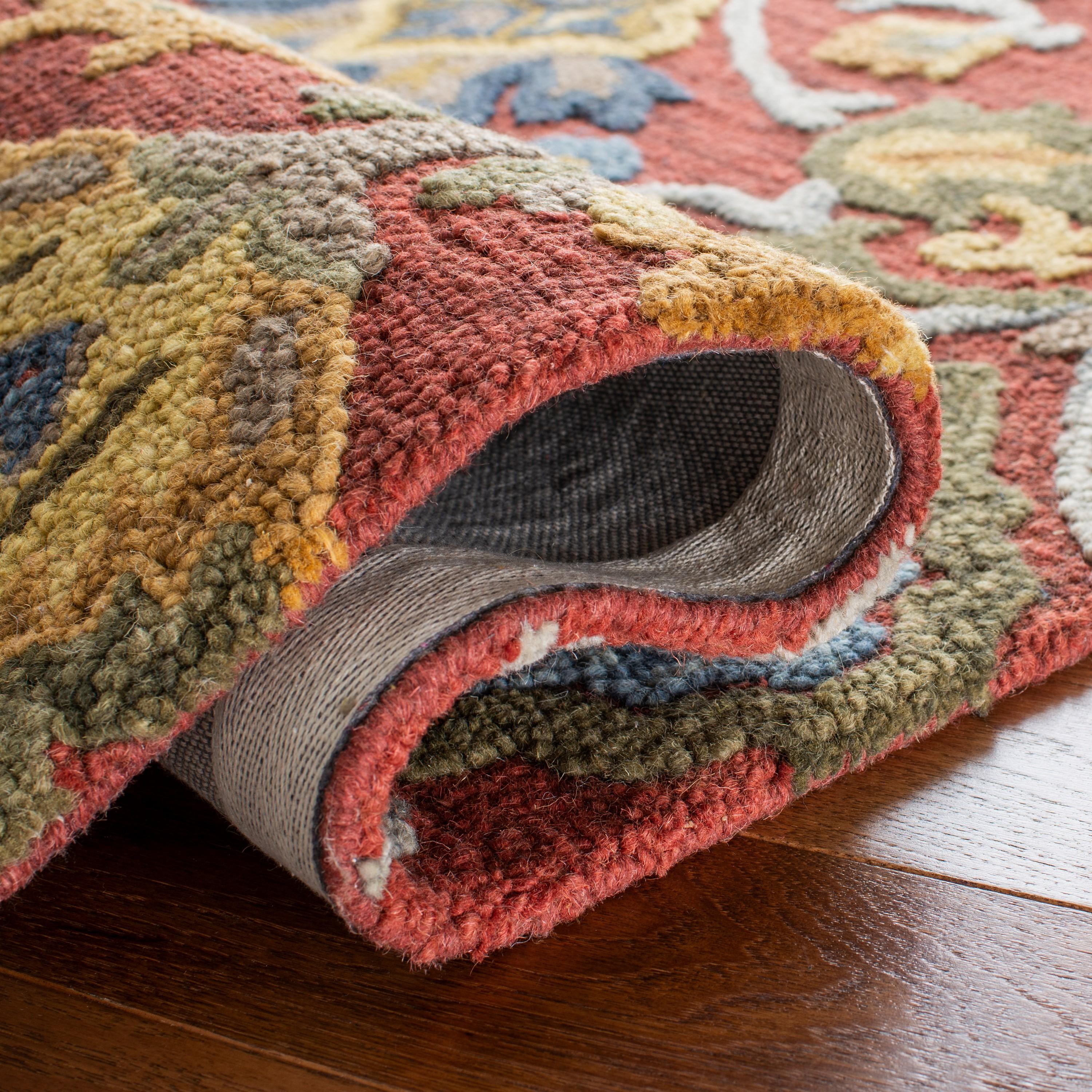 Blossom BLM402 Hand Tufted Area Rug - Red/Multi - 8'x10' - Safavieh.
