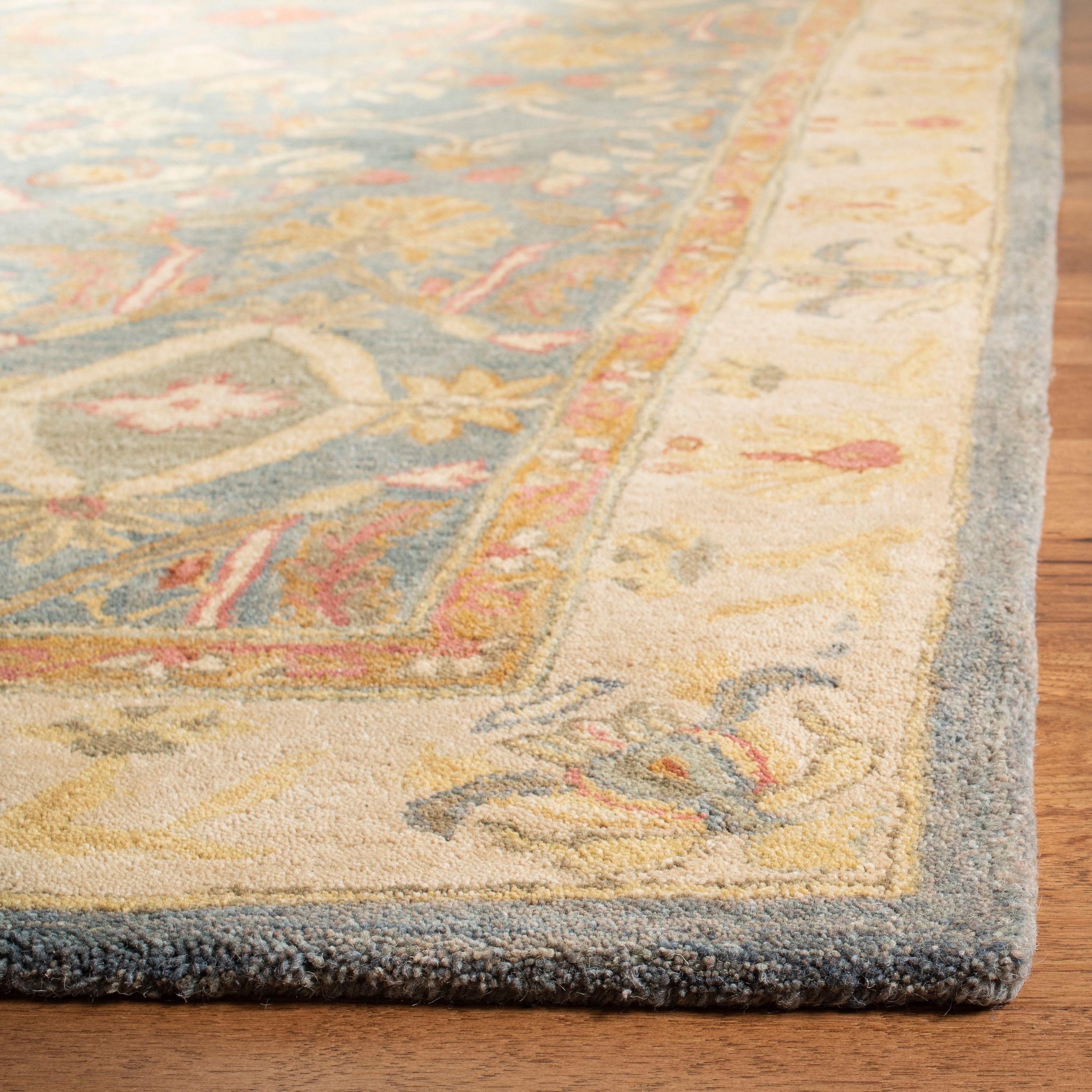 Anatolia AN544 Hand Tufted Indoor Area Rug - Light Blue/Ivory - 6'x9' - Safavieh