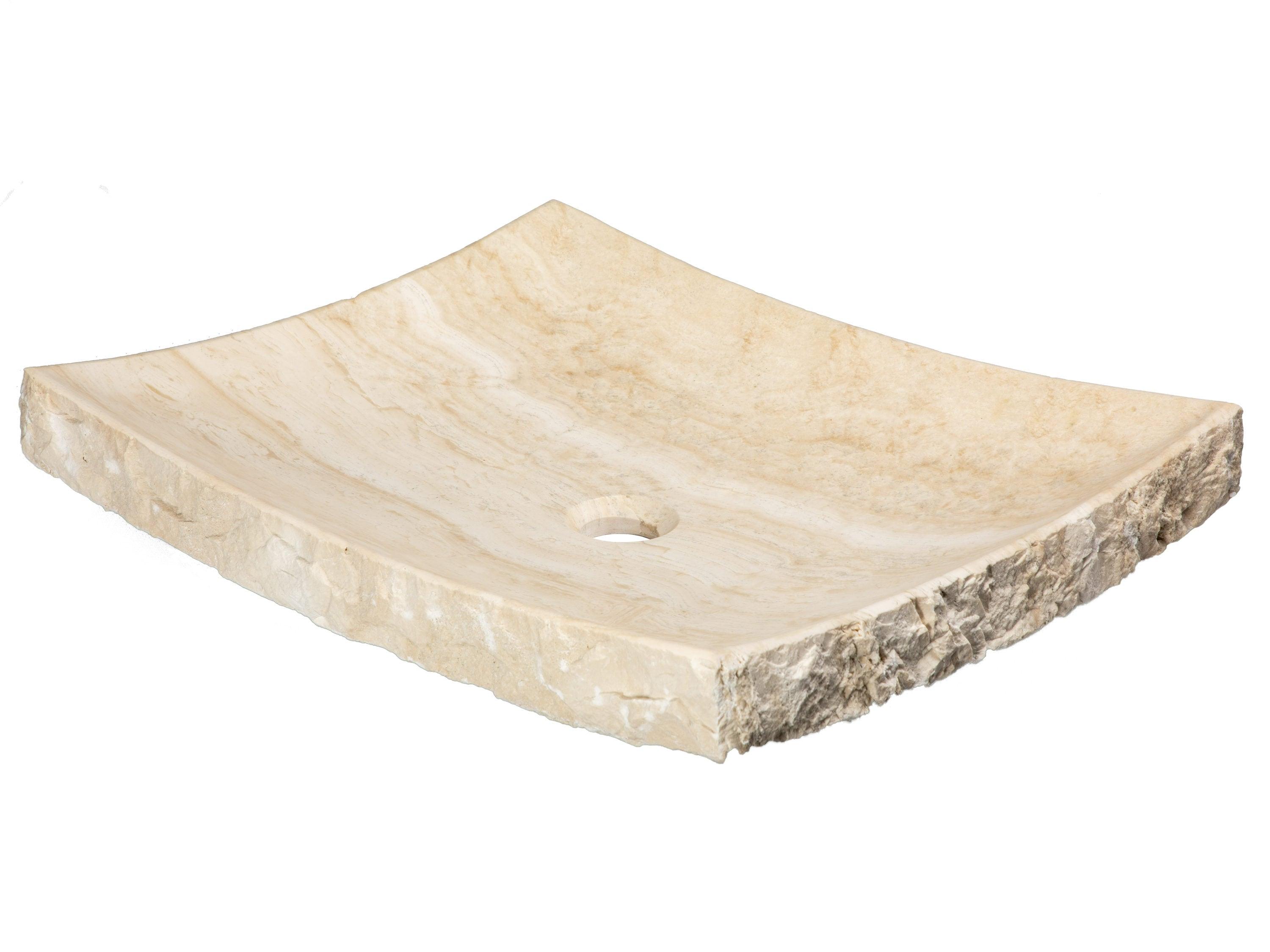 Eden Bath Zen 17'' White Stone Rectangular Bathroom Sink