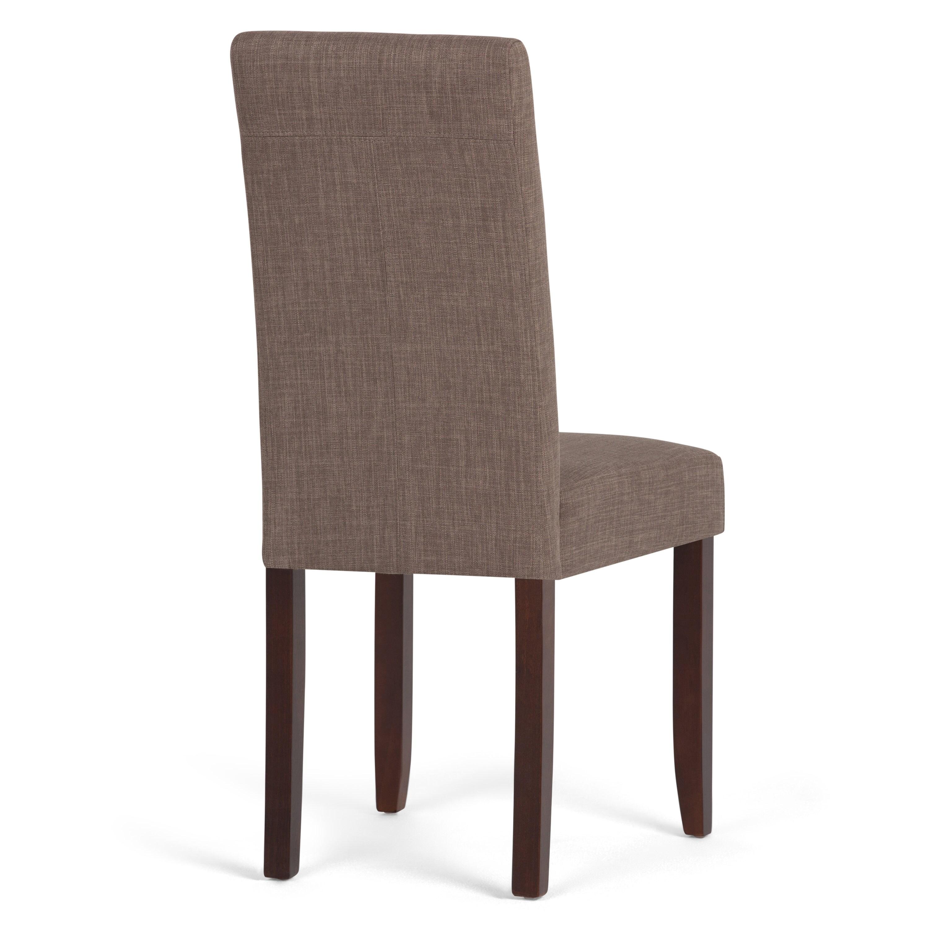 Simpli Home Acadian 17.99'' H Linen Look Polyester Upholstered Parsons Chair (Set of 2)