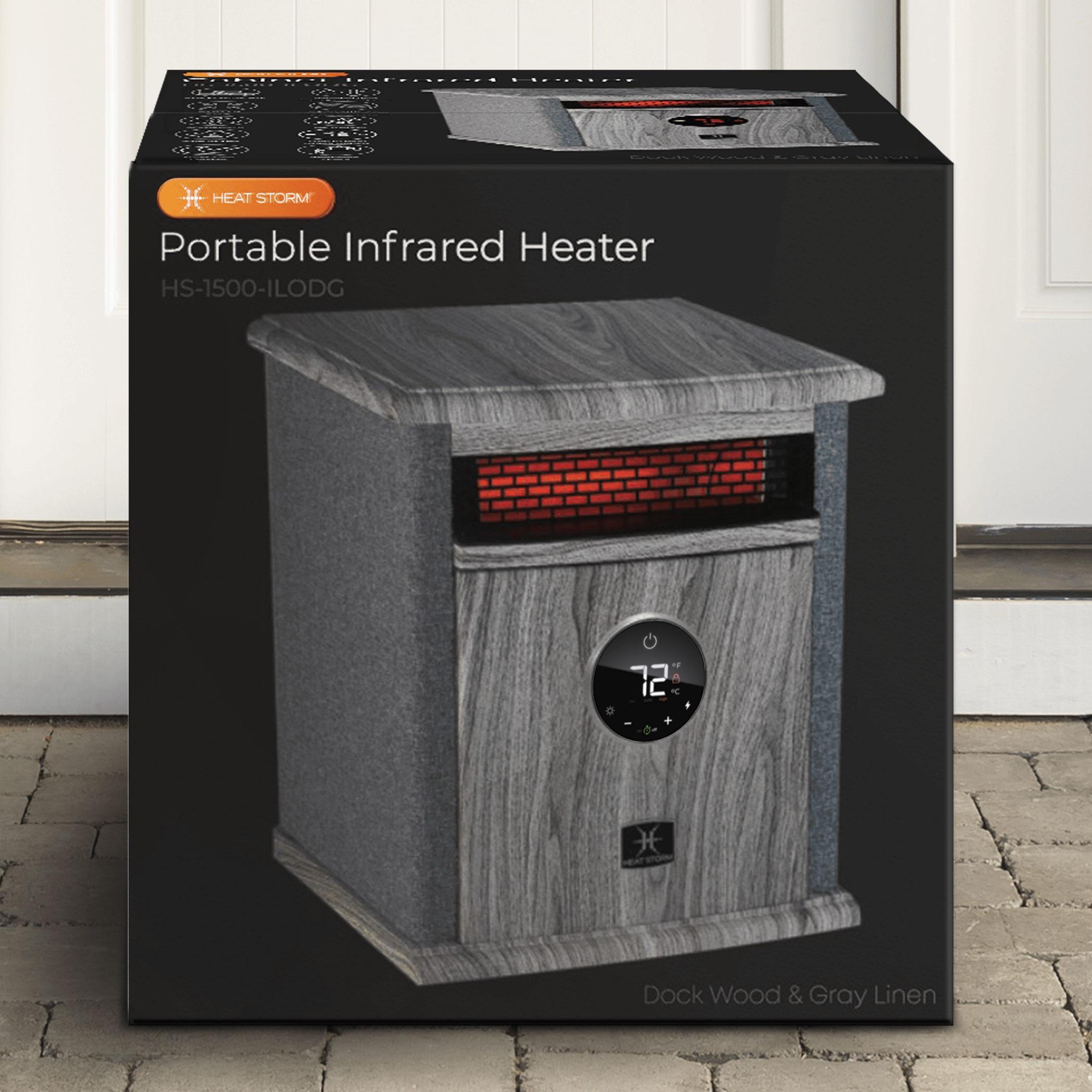 Heat Storm Heat Storm 1500 Watt 5200 BTU Electric High Efficiency Cabinet Space Heater with Adjustable Thermostat , Remote Included and with Digital Display