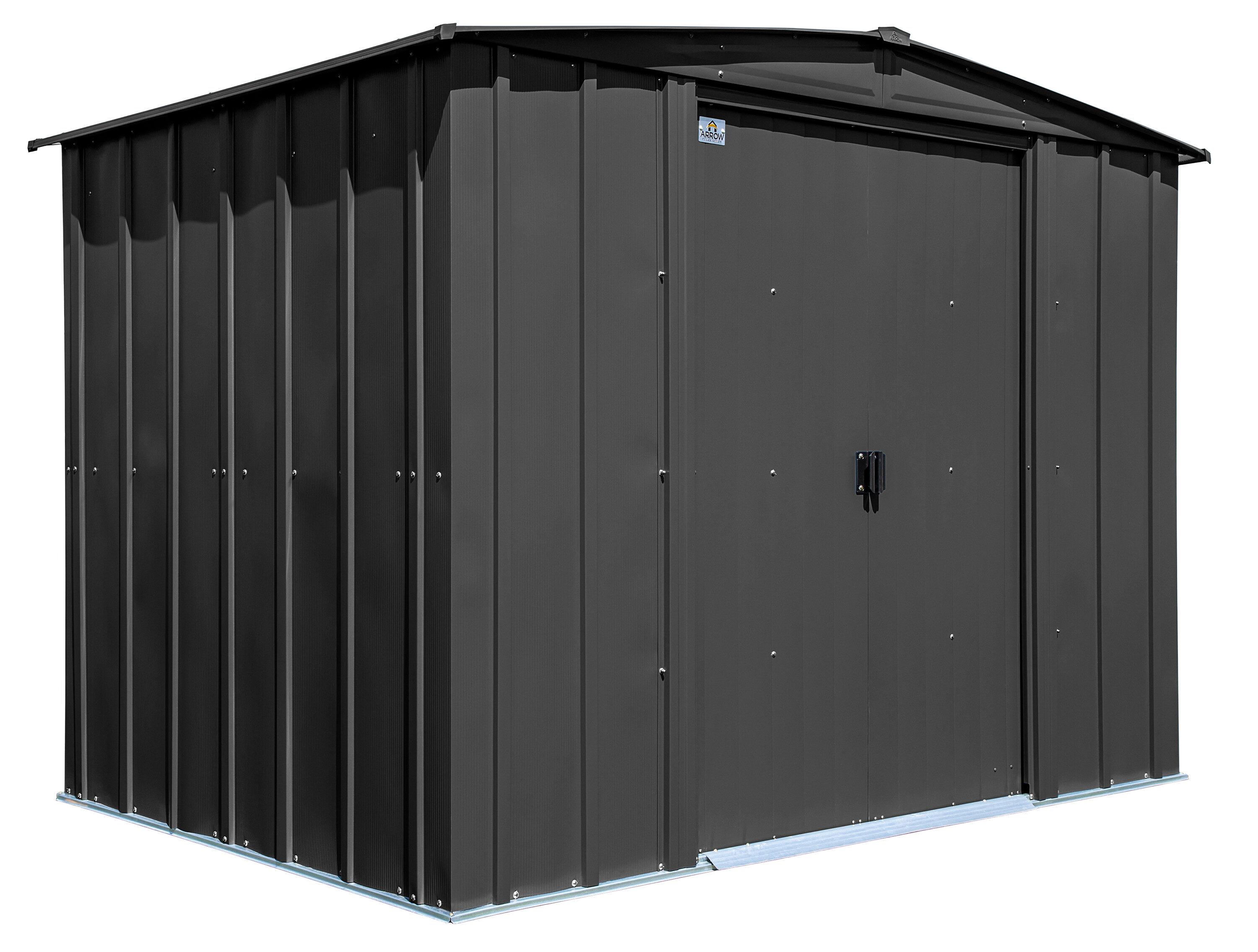 Arrow 8 ft. W x 6 ft. D Galvanized Steel Storage Shed