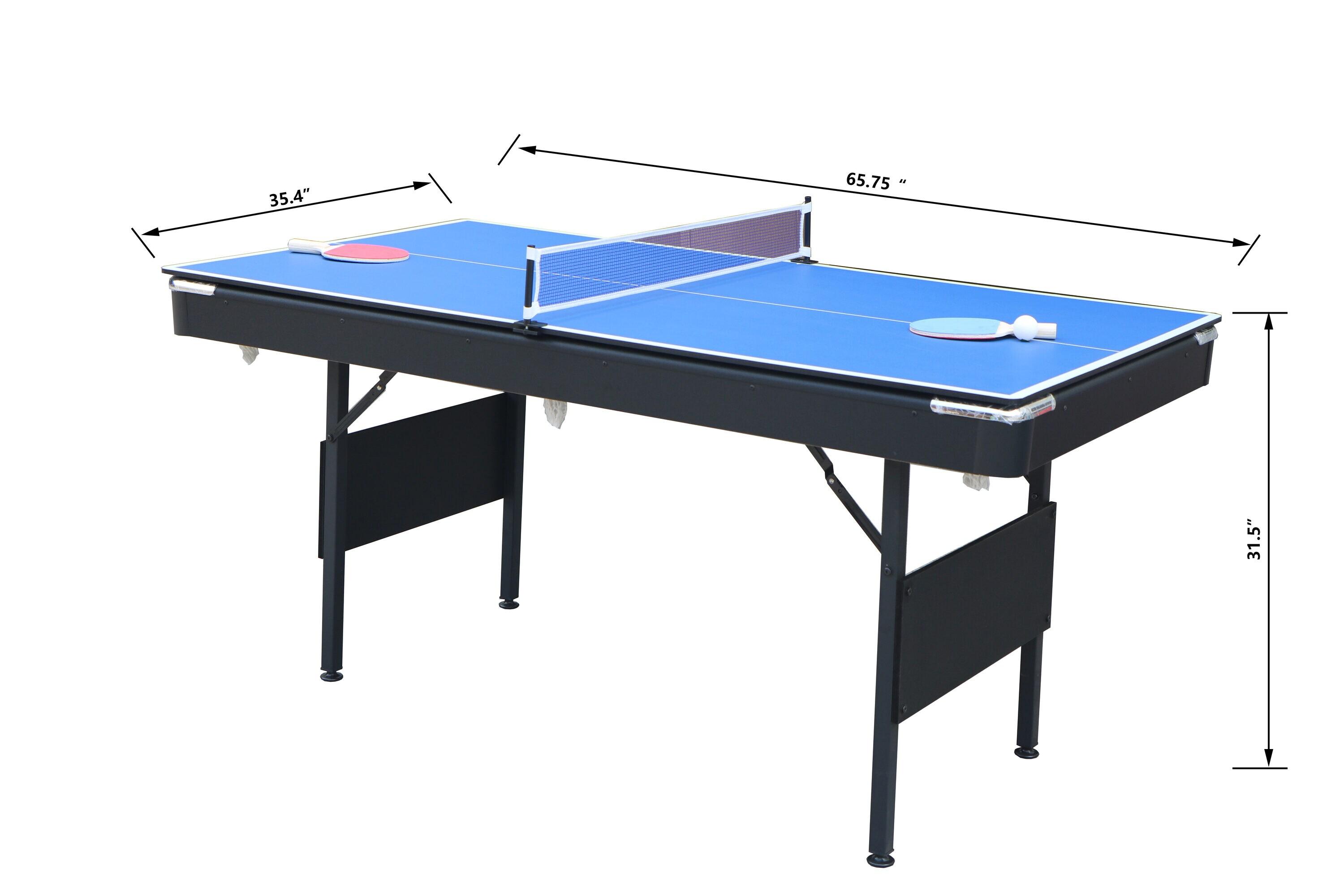 Holaki 3 in 1 Billiard Table, 65.75" Folding Pool Table with Ping Pong Table and Dining Top, Multi Game Table Includes Billiard Accessories and Tennis Paddles for Family Game Room, Basements