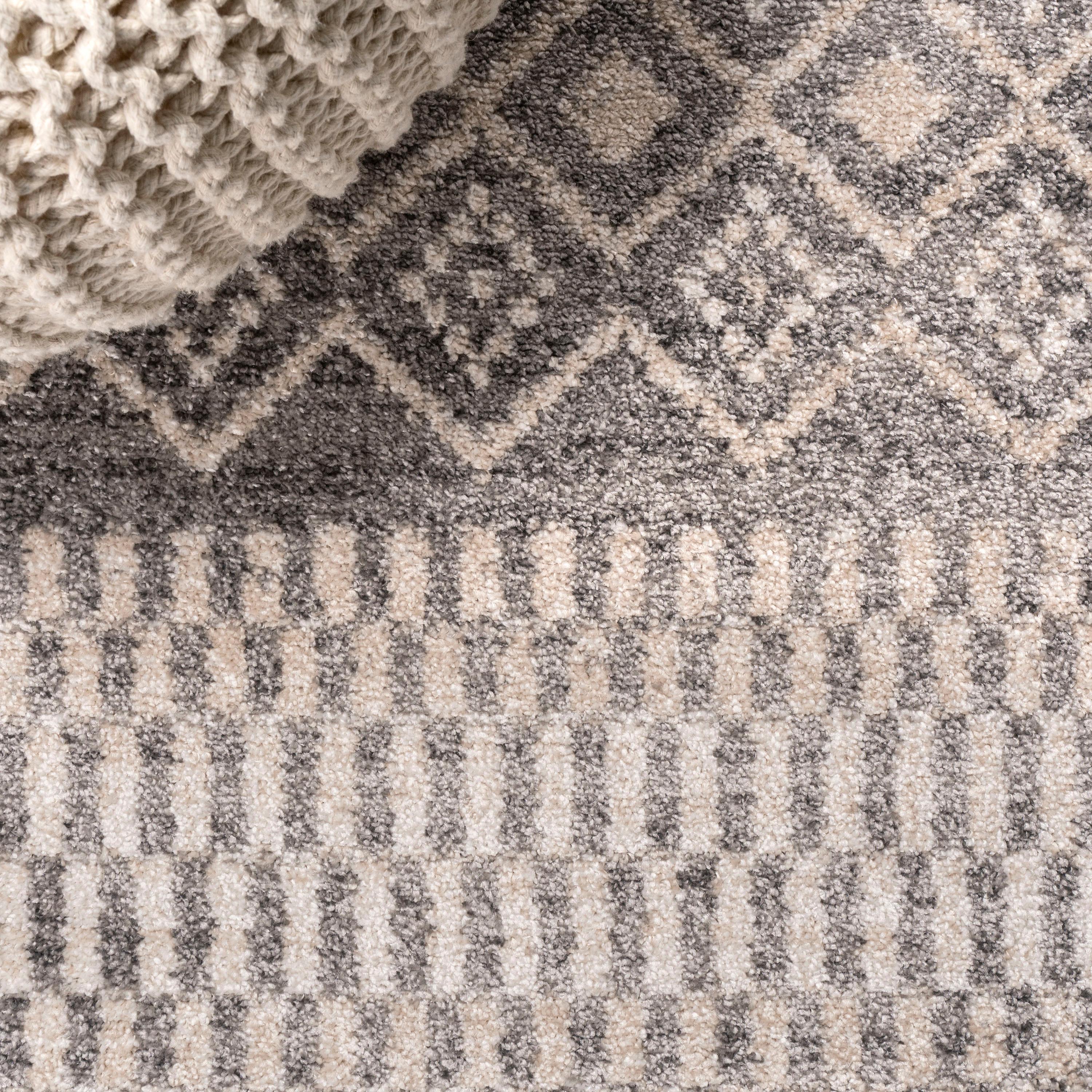2'x8' Ifrane Berber Geometric Stripe Runner Rug, Gray/Cream - JONATHAN Y