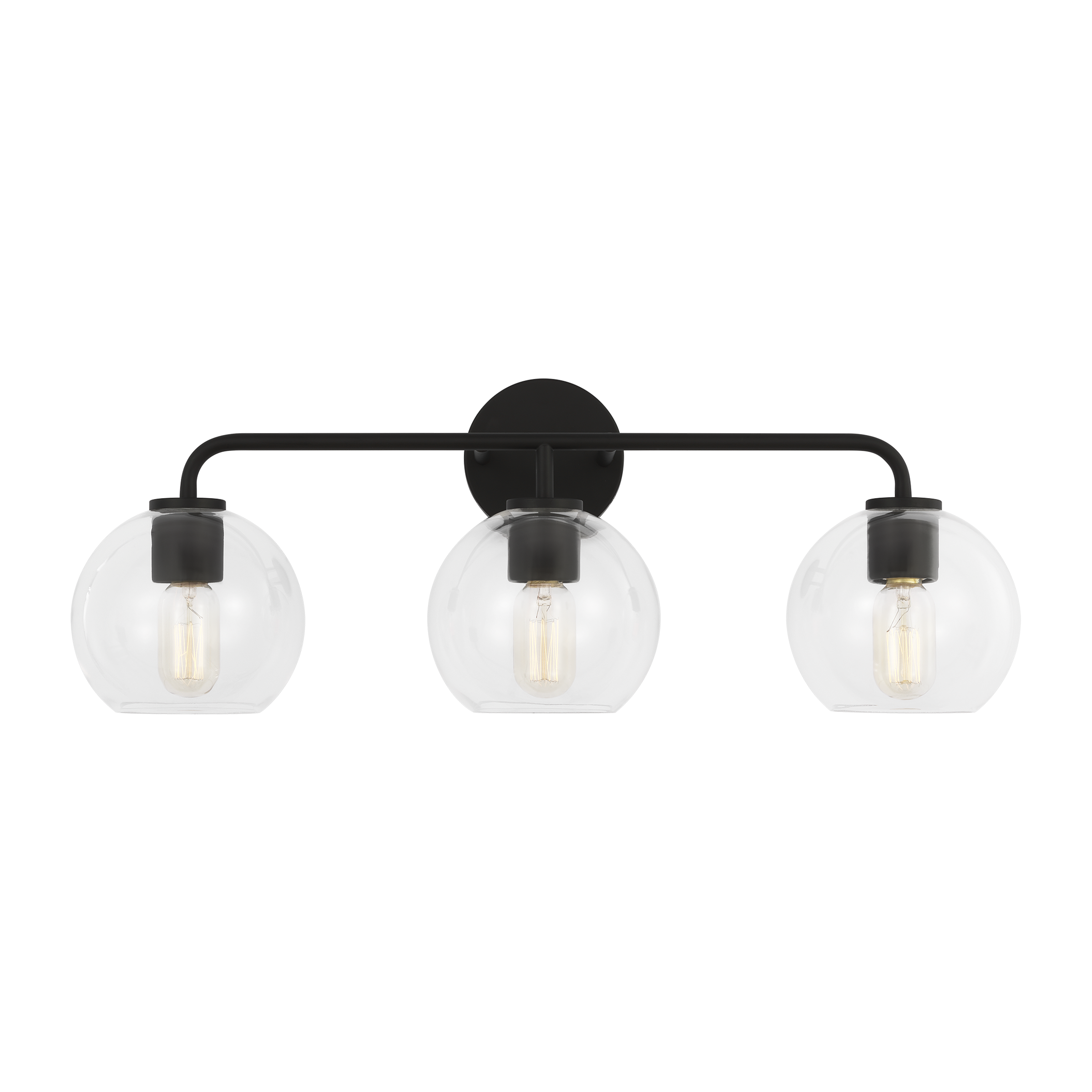 Orley Vintage Industrial 3-Light Midnight Black Bath Vanity