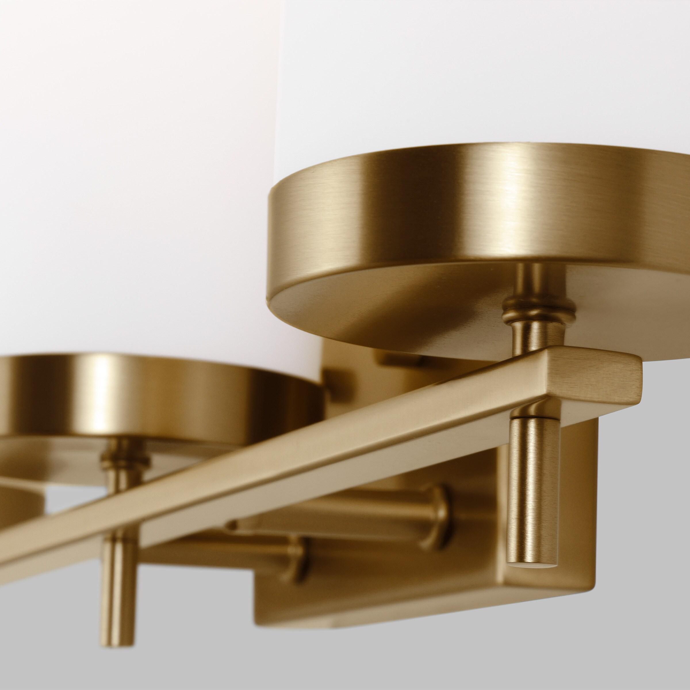 Generation Lighting 3-Light Zire Modern Bath Fixture Wall Lamp Satin Brass 4490303-848, Bathroom Light Fixture for Home Décor, Wall Sconce Vanity Light Fixture and Bathroom Accessory